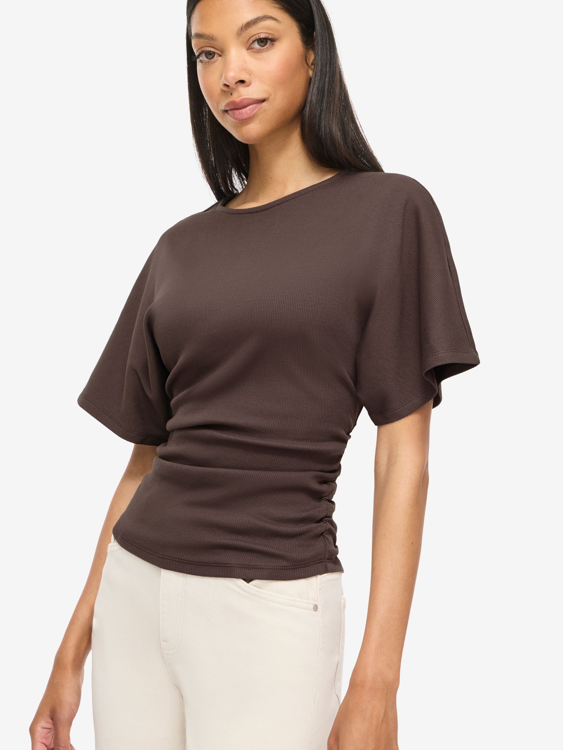 noisy-may-abbi-t-shirt-damen-bio-baumwolle-gerafft image 7