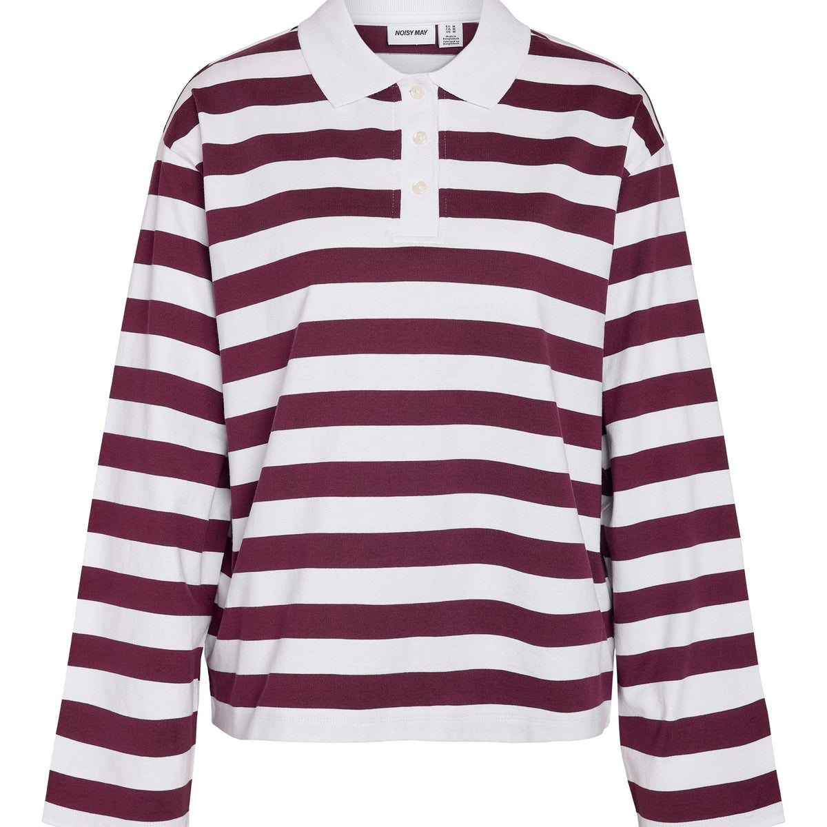 noisy-may-dollie-poloshirt-langarm-pikee-relaxed-fit image 1