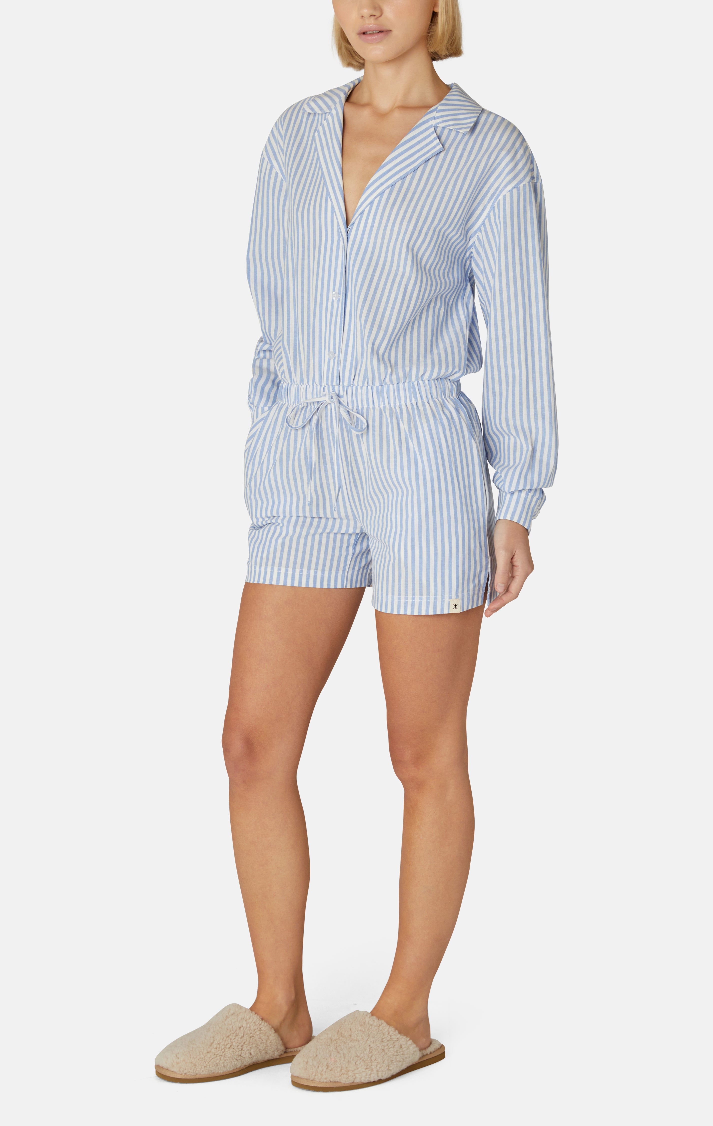 onepiece-pj-female-short-jumpsuit-damen-jumpsuit-blau-kurz image 2