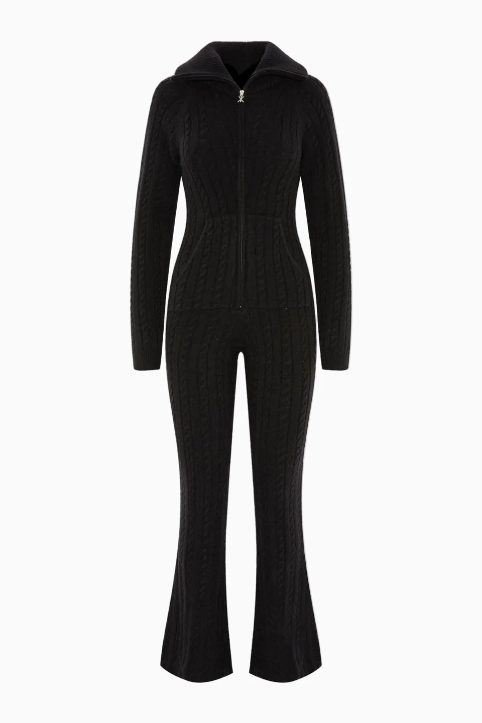 onepiece-cable-fitted-jumpsuit-overall-schwarz-damen image 1