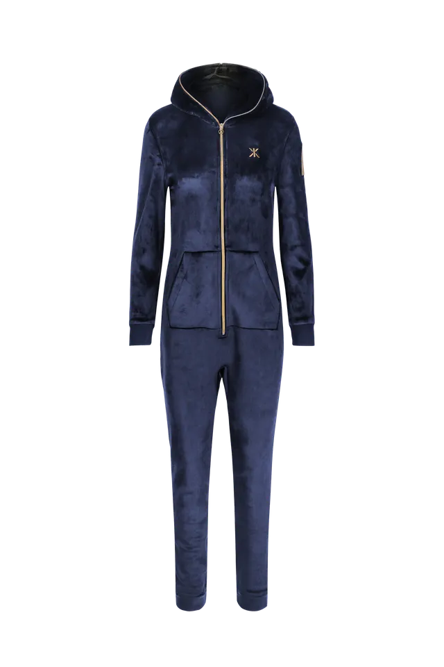 onepiece-alps-soft-velvet-jumpsuit-navy-damen-slim image 1