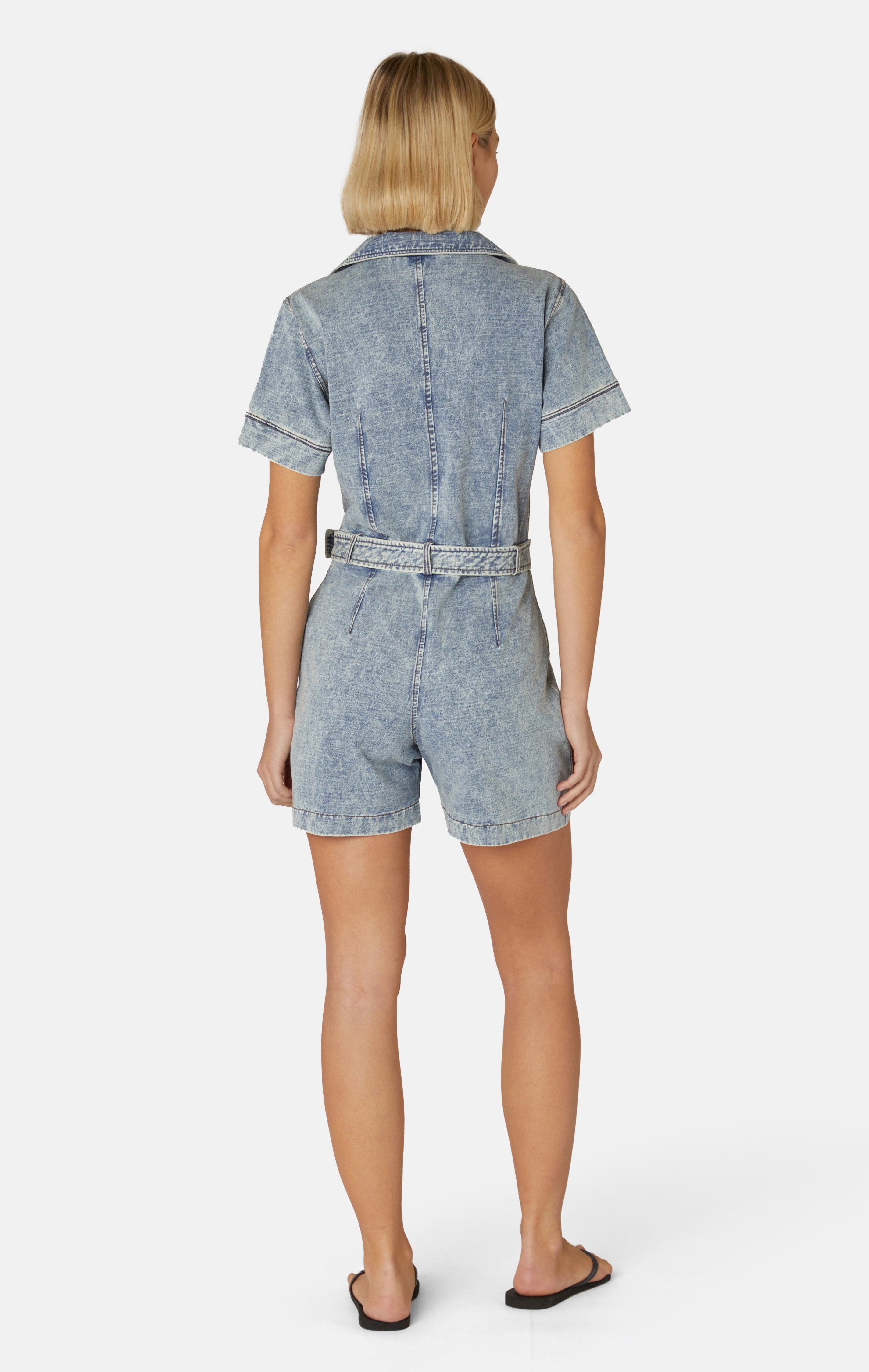 onepiece-denim-fitted-short-jumpsuit-jeans-overall-hellblau image 4