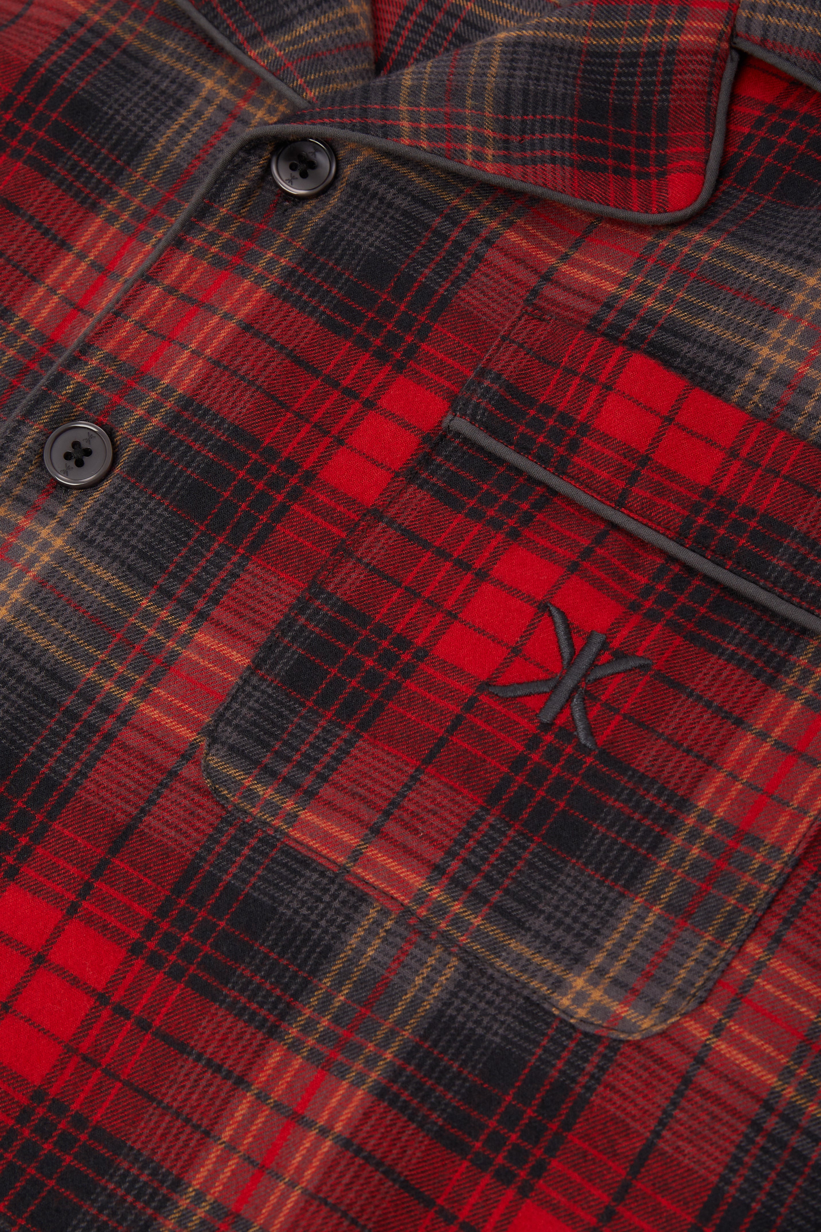onepiece-checked-pyjamas-jumpsuit-baumwoll-overall-rot image 5