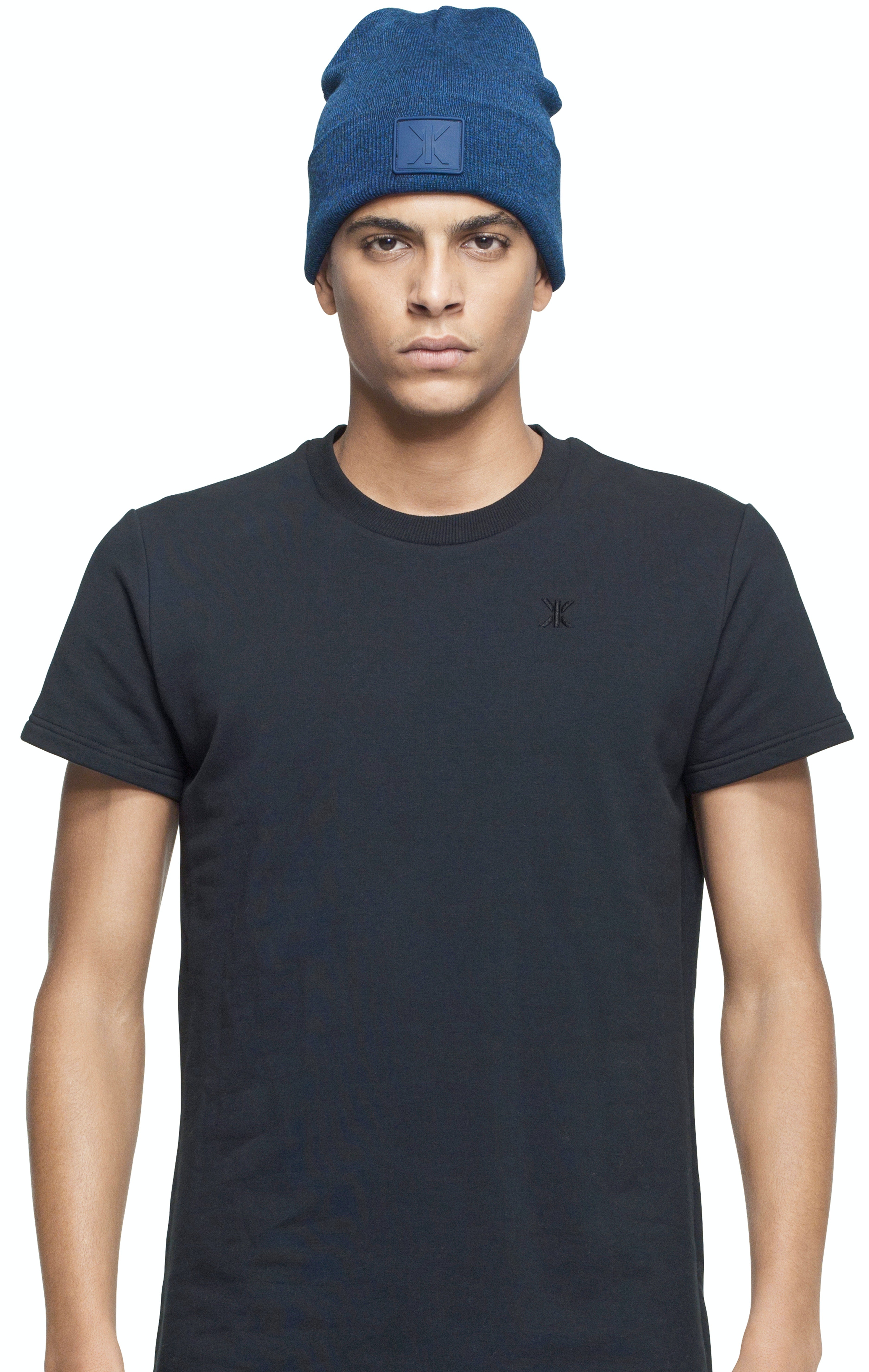 onepiece-raw-beanie-m-tze-stain-blue-melange-stretch image 2