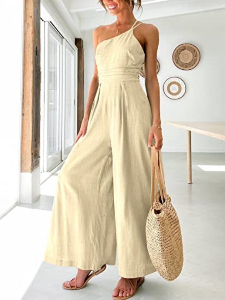 arys-summer-jumpsuit-damen-overall-schwarz-mit-taschen image 2