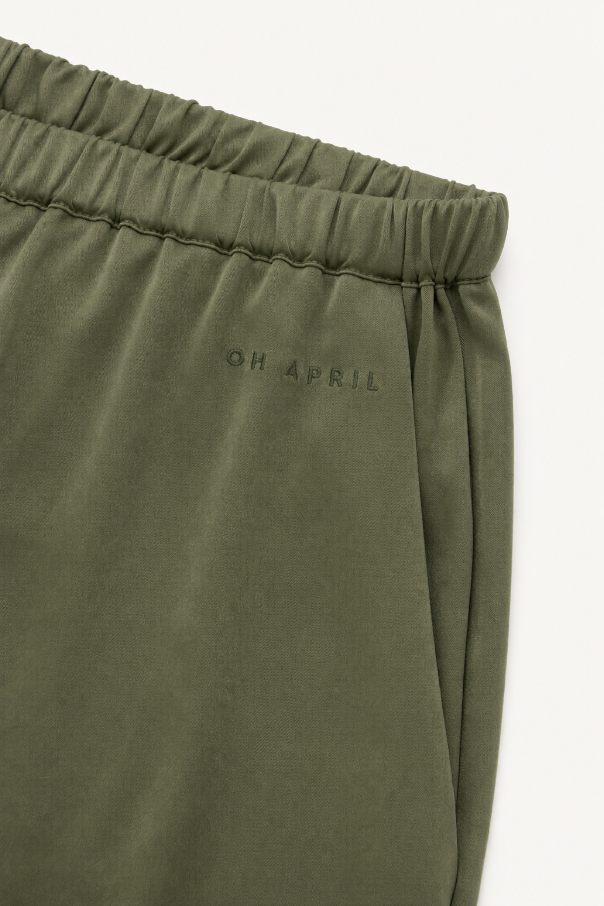 oh-april-verde-satin-pants-hose-olive-wide-leg image 4