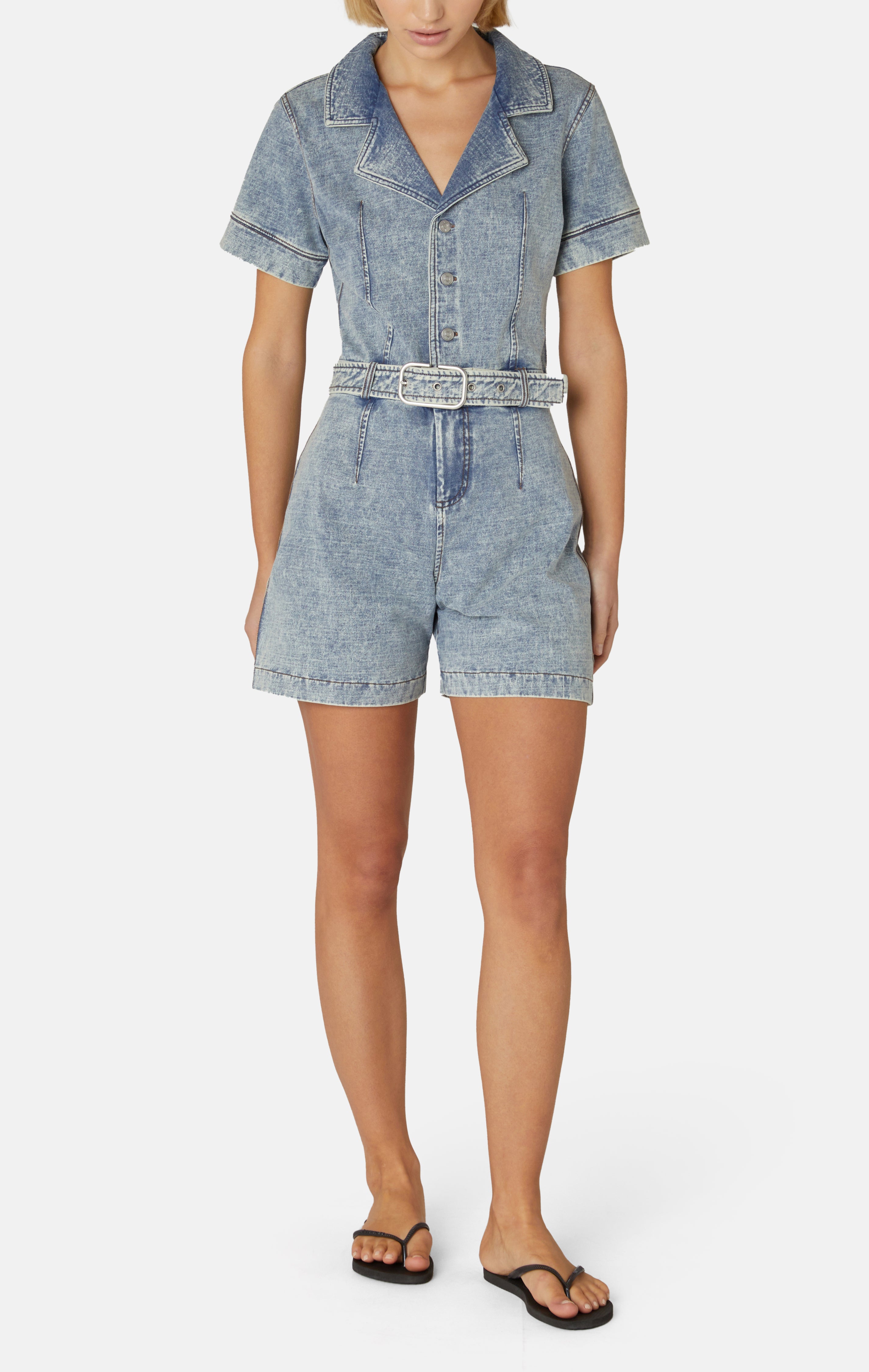 onepiece-denim-fitted-short-jumpsuit-jeans-overall-hellblau image 3