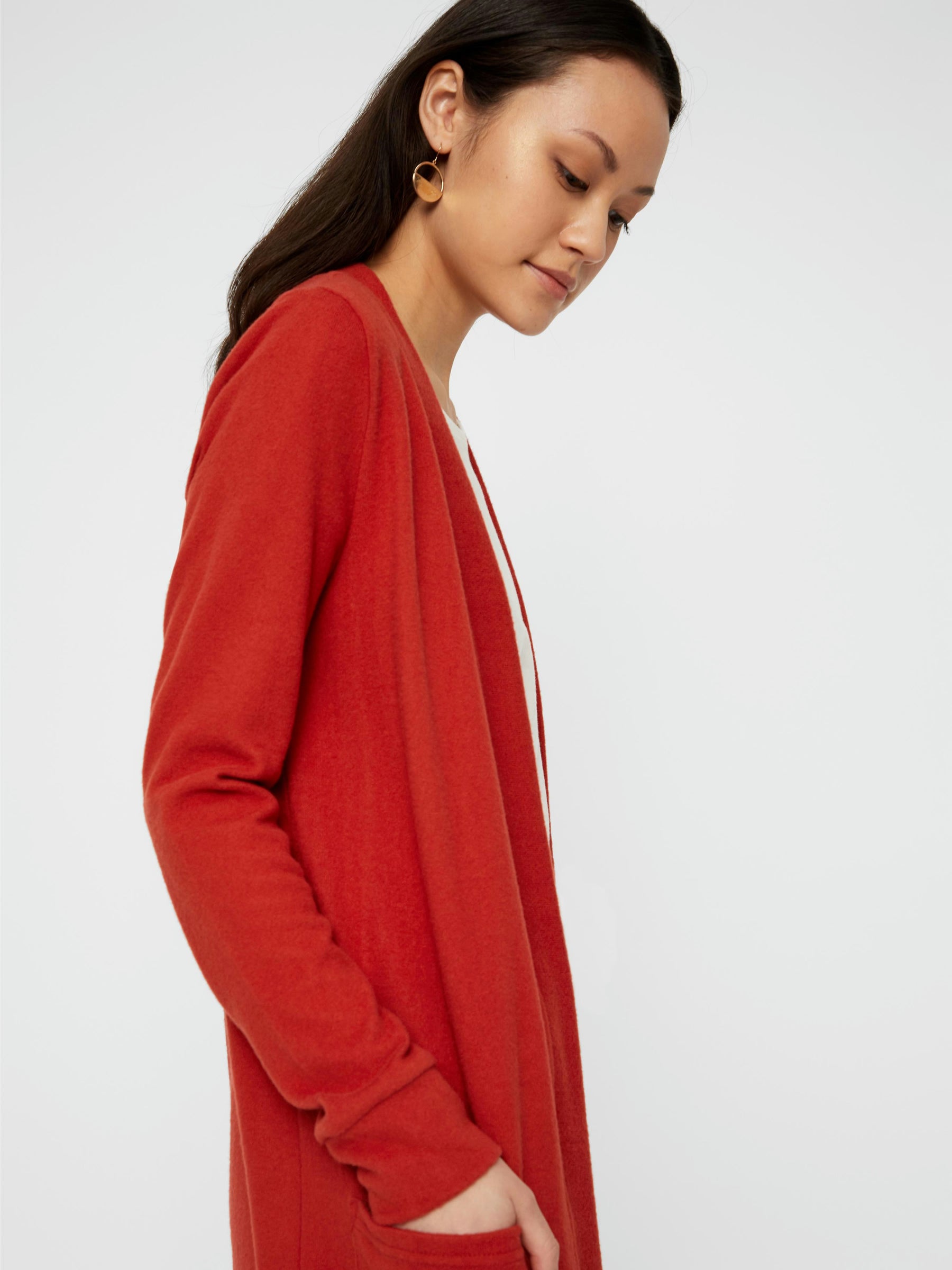 noisy-may-cardigan-lang-strickjacke-damen-offen-taschen-3 image 5