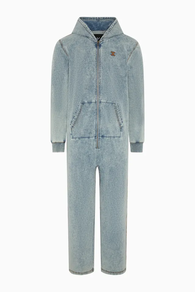 onepiece-denim-straight-stretch-jumpsuit-blau-jeans-overall image 1