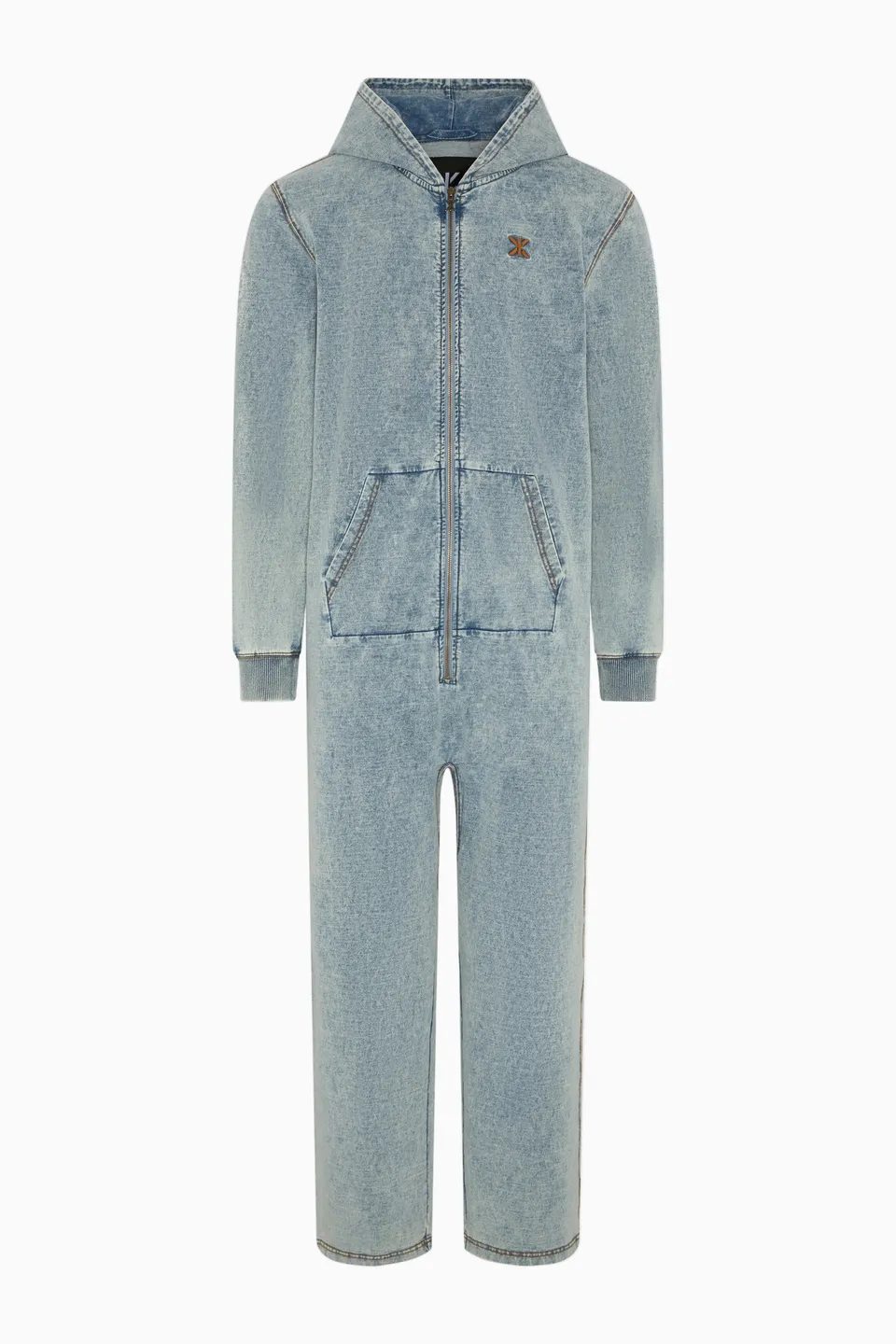 onepiece-denim-straight-stretch-jumpsuit-blau-jeans-overall image 1