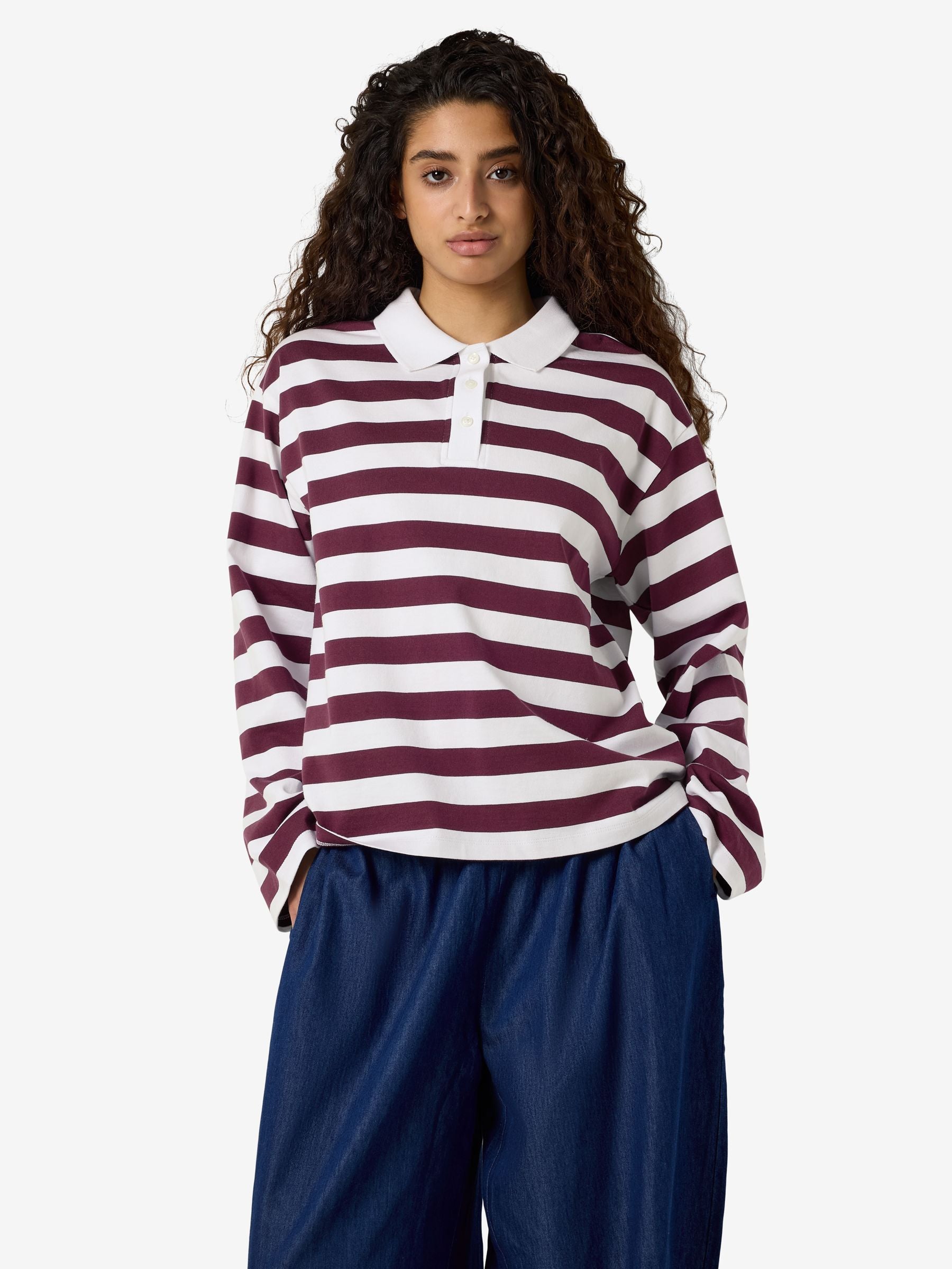 noisy-may-polo-langarmshirt-polokragen-relaxed-fit image 2