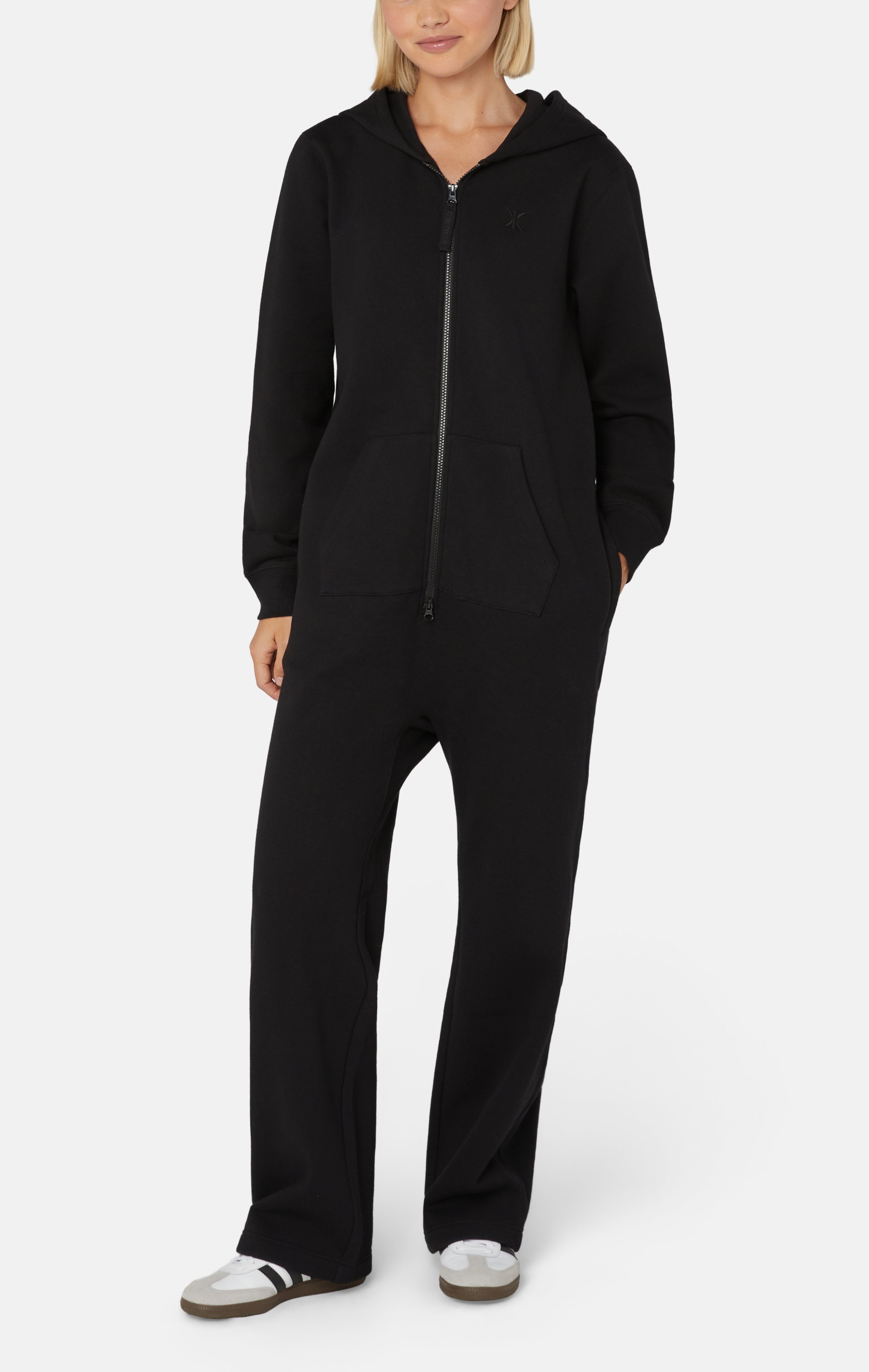 onepiece-straight-leg-jogger-jumpsuit-damen-schwarz-baumwolle image 2