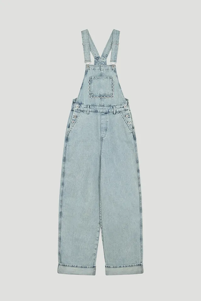 oh-april-solei-denim-overall-light-blue-wash-regular image 1