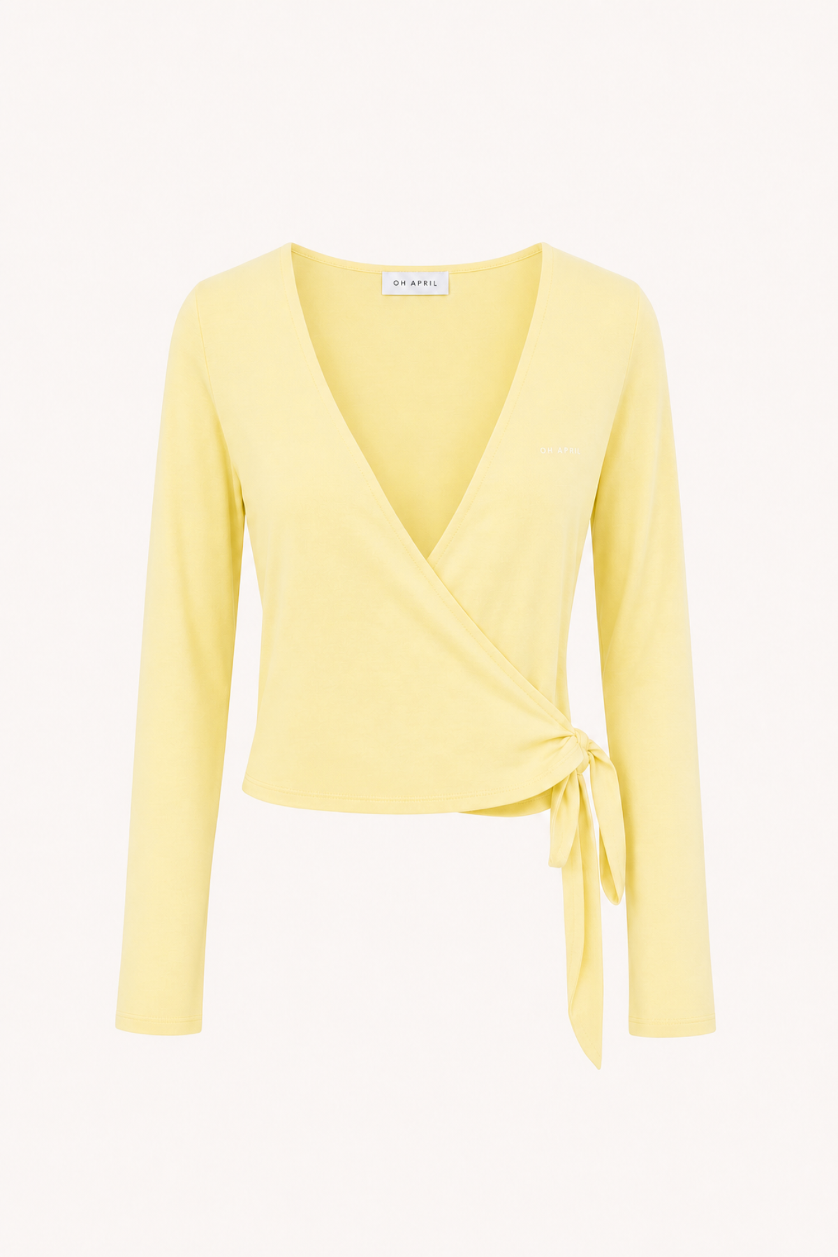 oh-april-luca-wrap-cardigan-butter-yellow-wickel image 2