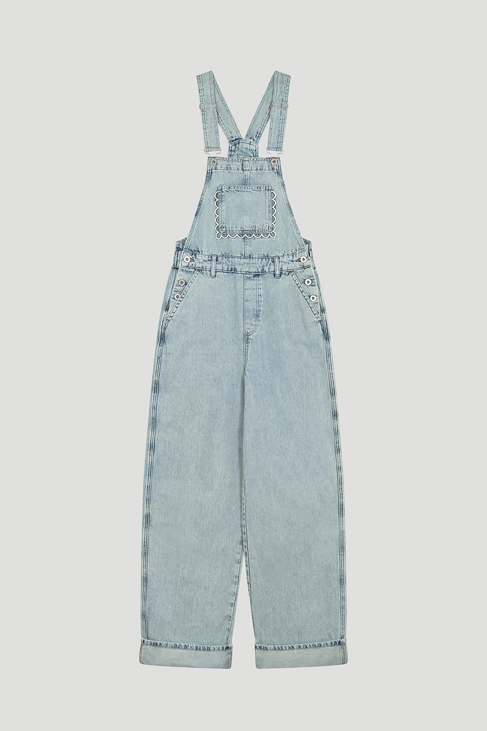 oh-april-solei-denim-overall-light-blue-wash-regular image 1
