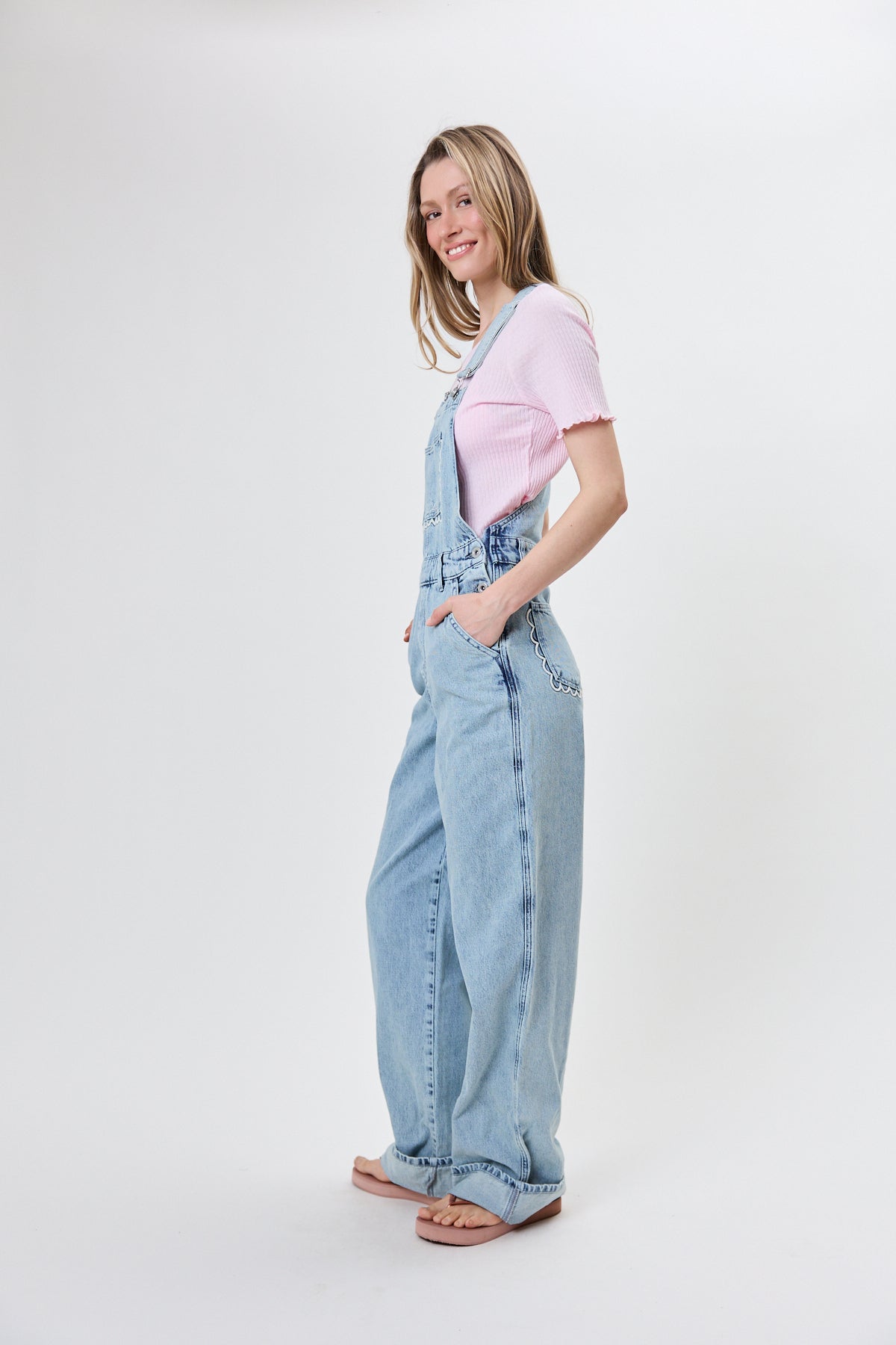 oh-april-solei-denim-overall-light-blue-wash-regular image 4