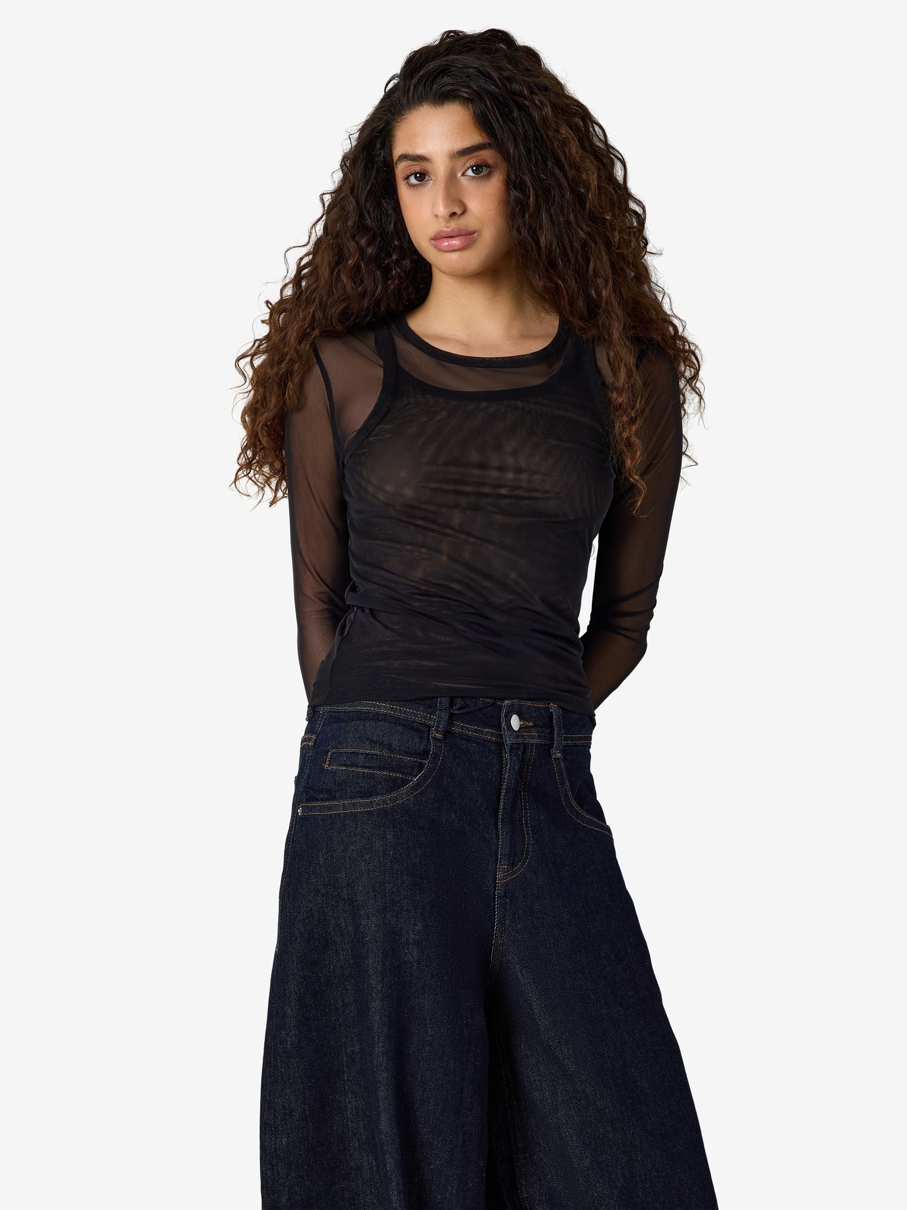 noisy-may-njudith-mesh-top-langarm-doppellagig-tanktop image 6