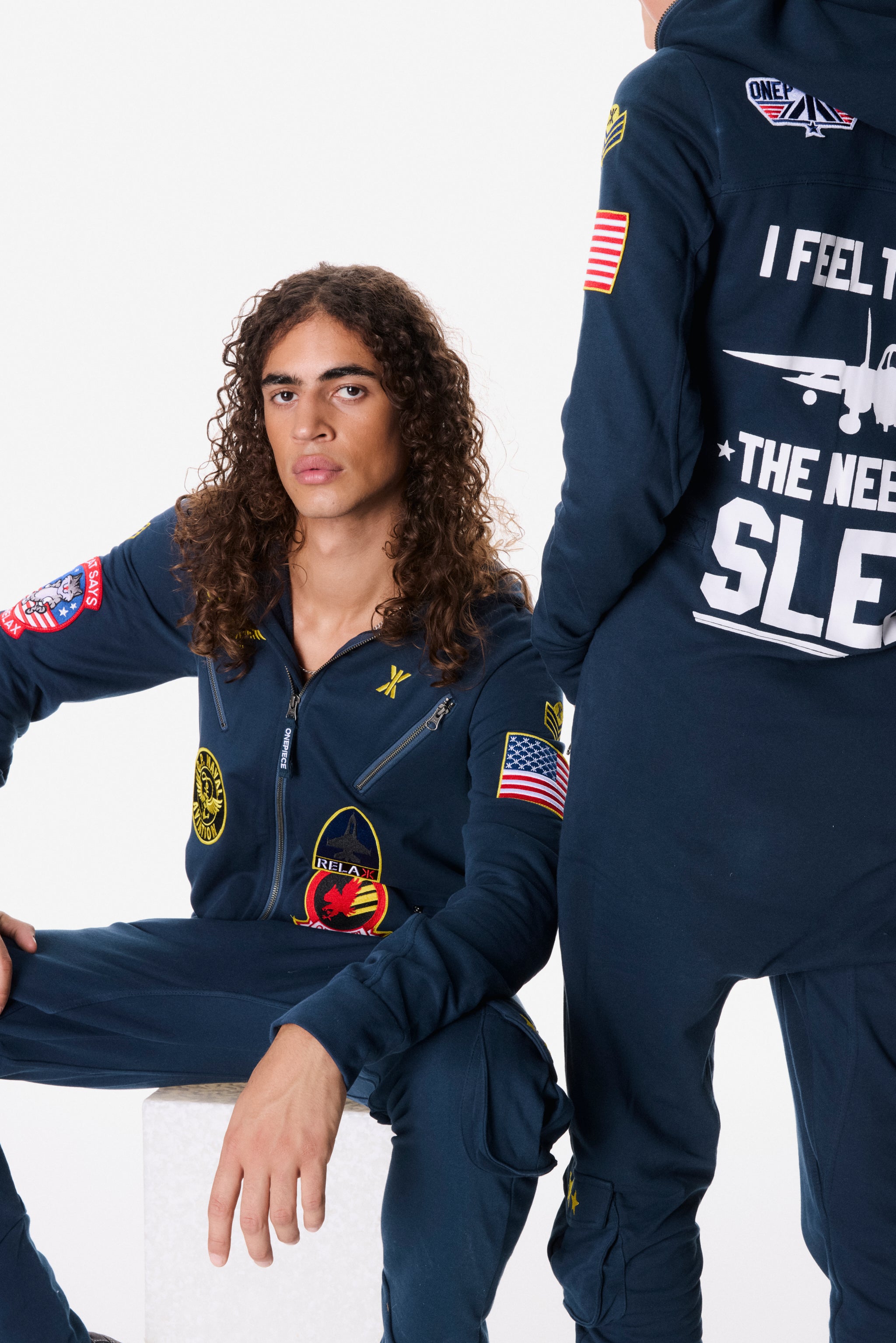 onepiece-aviator-onesie-overall-navy-midnight-blue-patches image 3