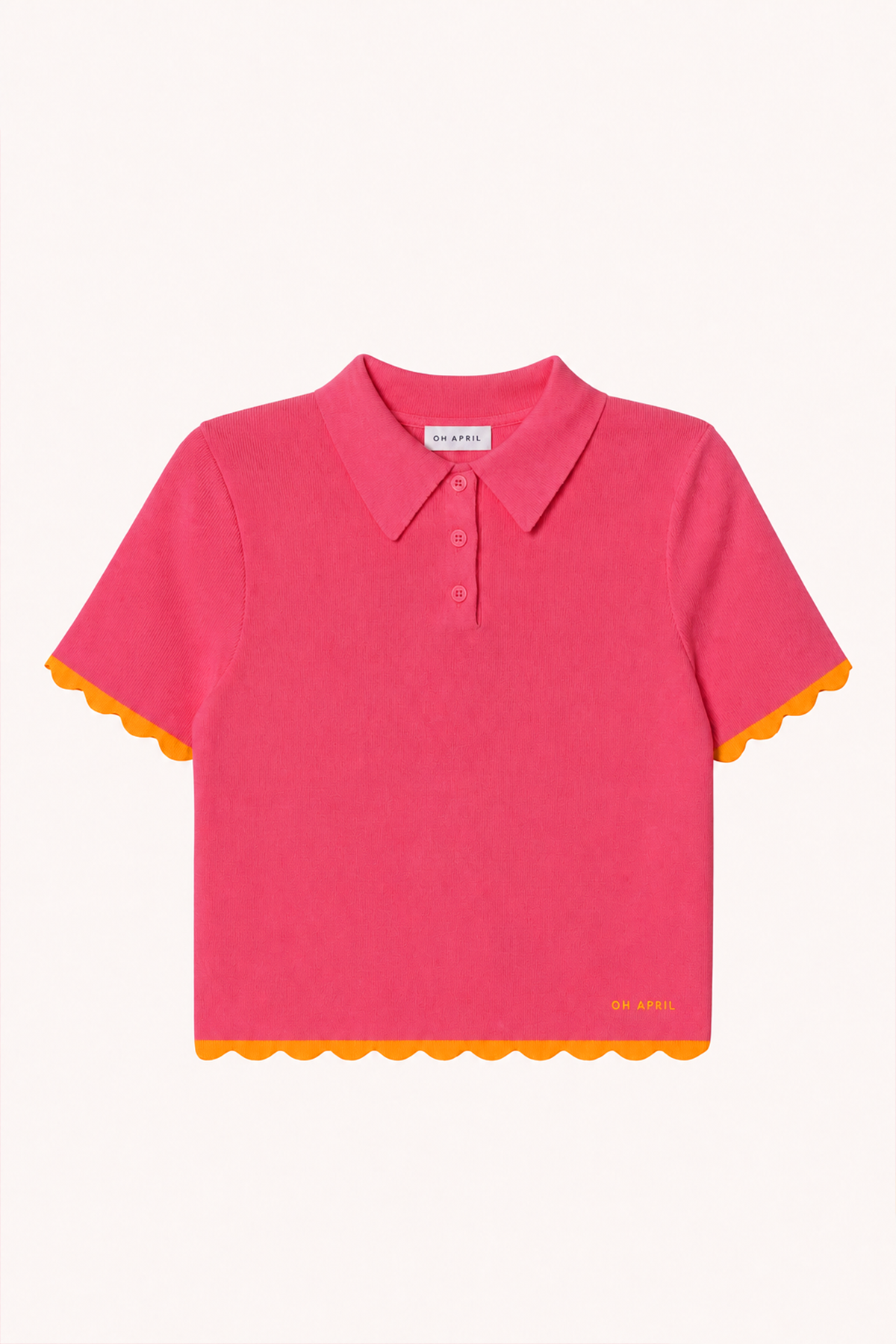 oh-april-dalia-knit-polo-raspberry-slim-fit image 1