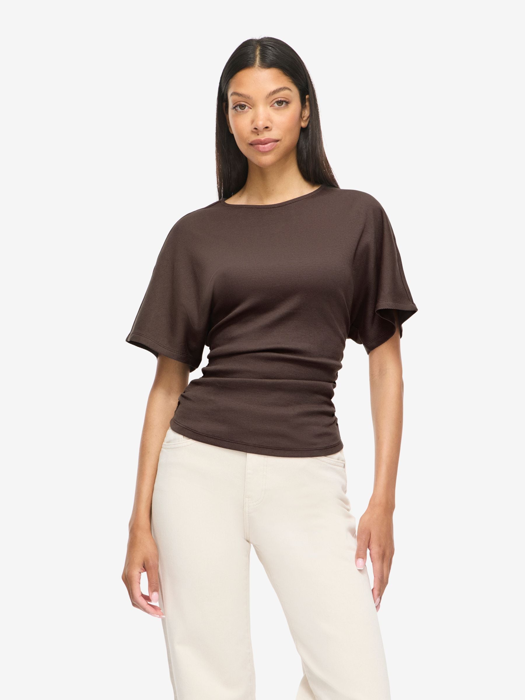 noisy-may-abbi-t-shirt-damen-bio-baumwolle-gerafft image 3