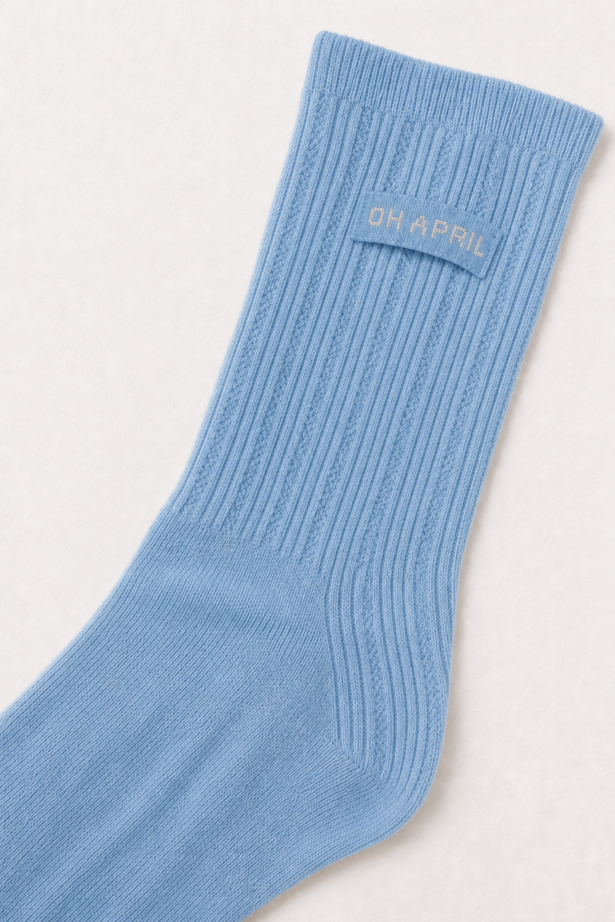 oh-april-stricksocken-zopfmuster-socken-sky-blue-baumwolle image 2