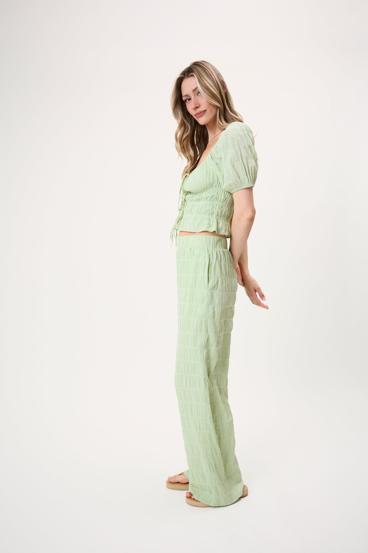 oh-april-floris-woven-pants-hose-mint-green-wide-leg image 6