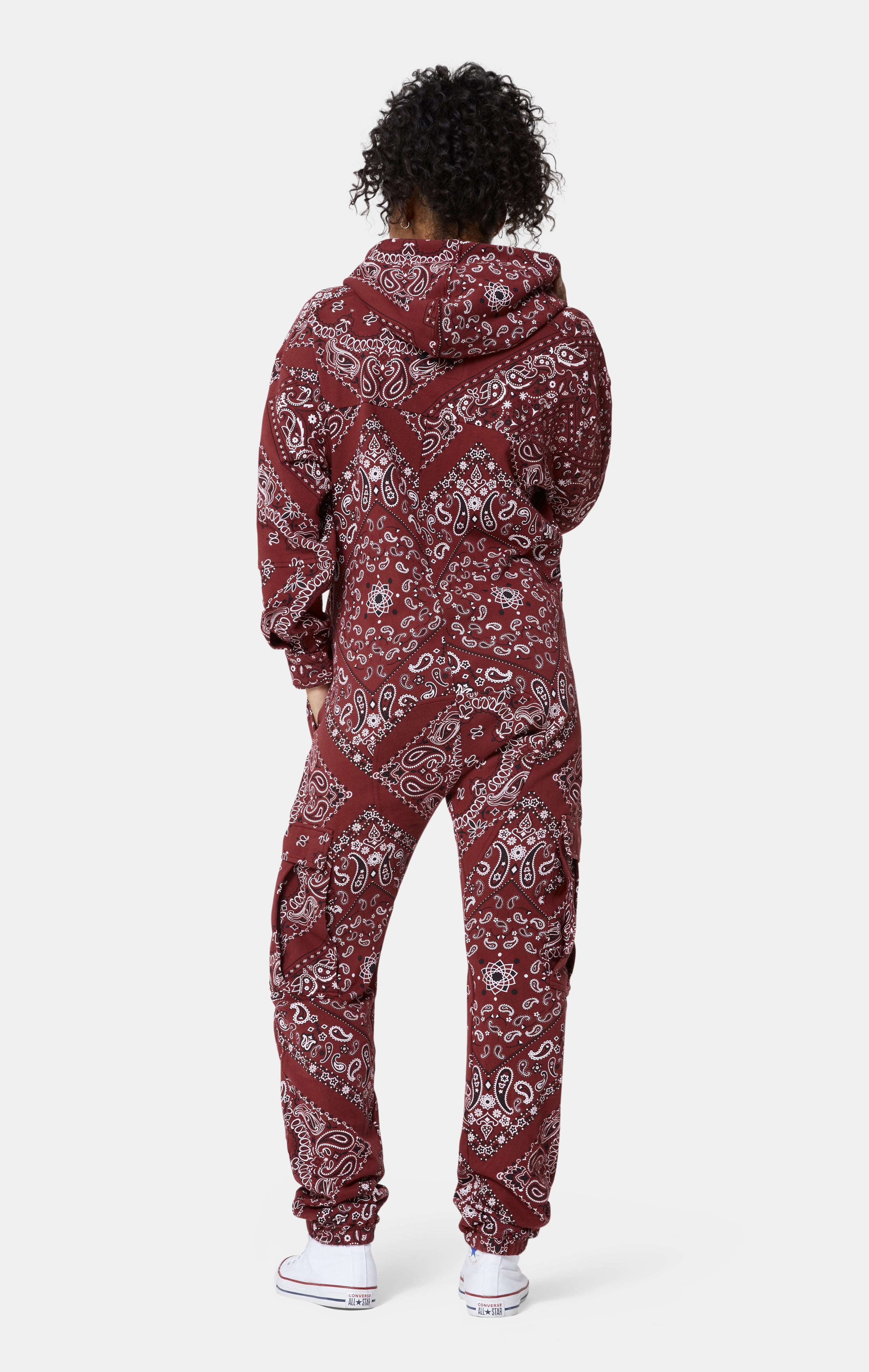 onepiece-cargo-baggy-paisley-jumpsuit-rot-damen-overall image 4