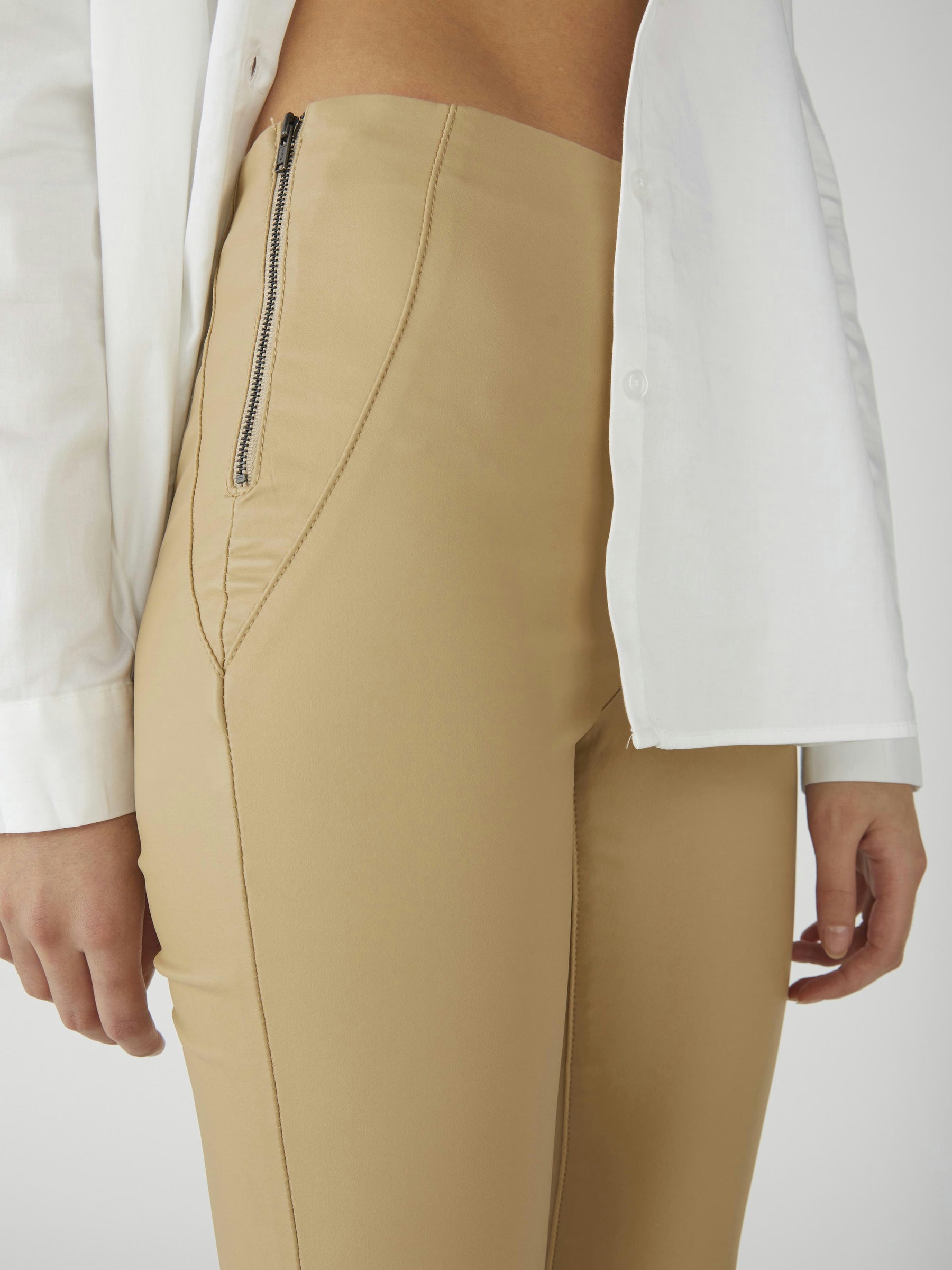 object-leggings-coated-slim-fit-glitzer-mid-waist image 5