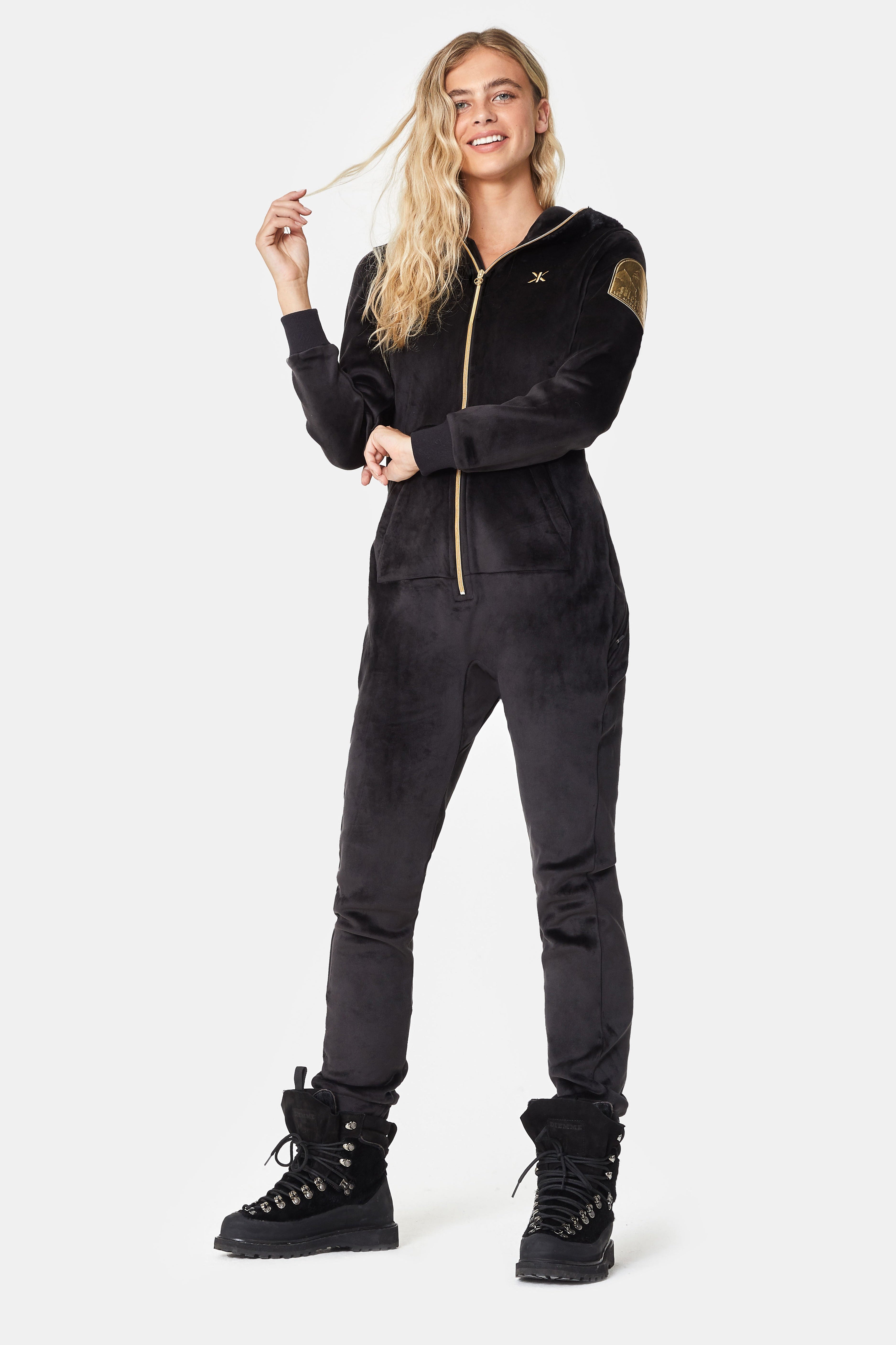 onepiece-alps-soft-velvet-fitted-jumpsuit-schwarz image 7