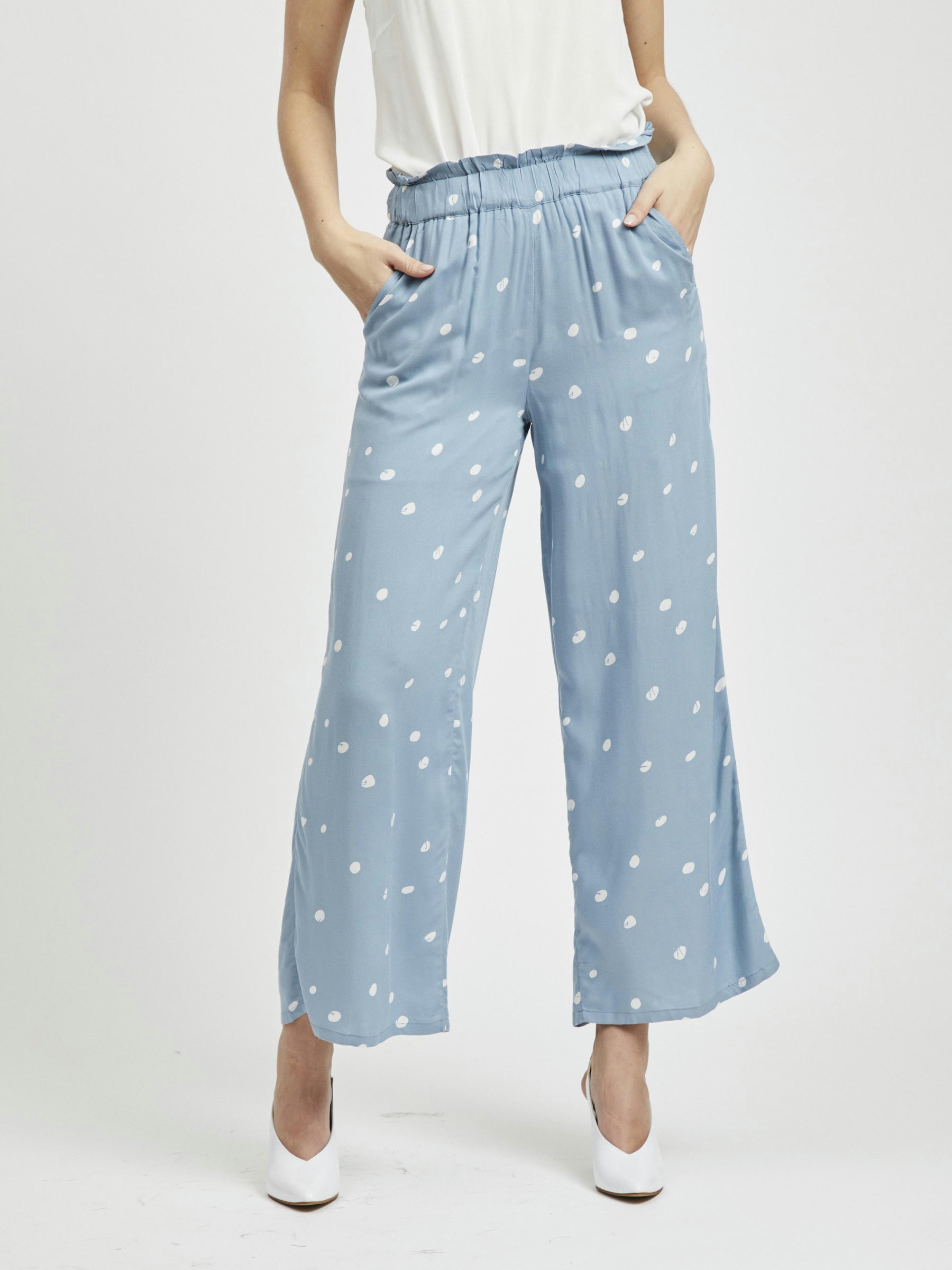 object-high-waist-hose-weit-gepunktet-lose image 2