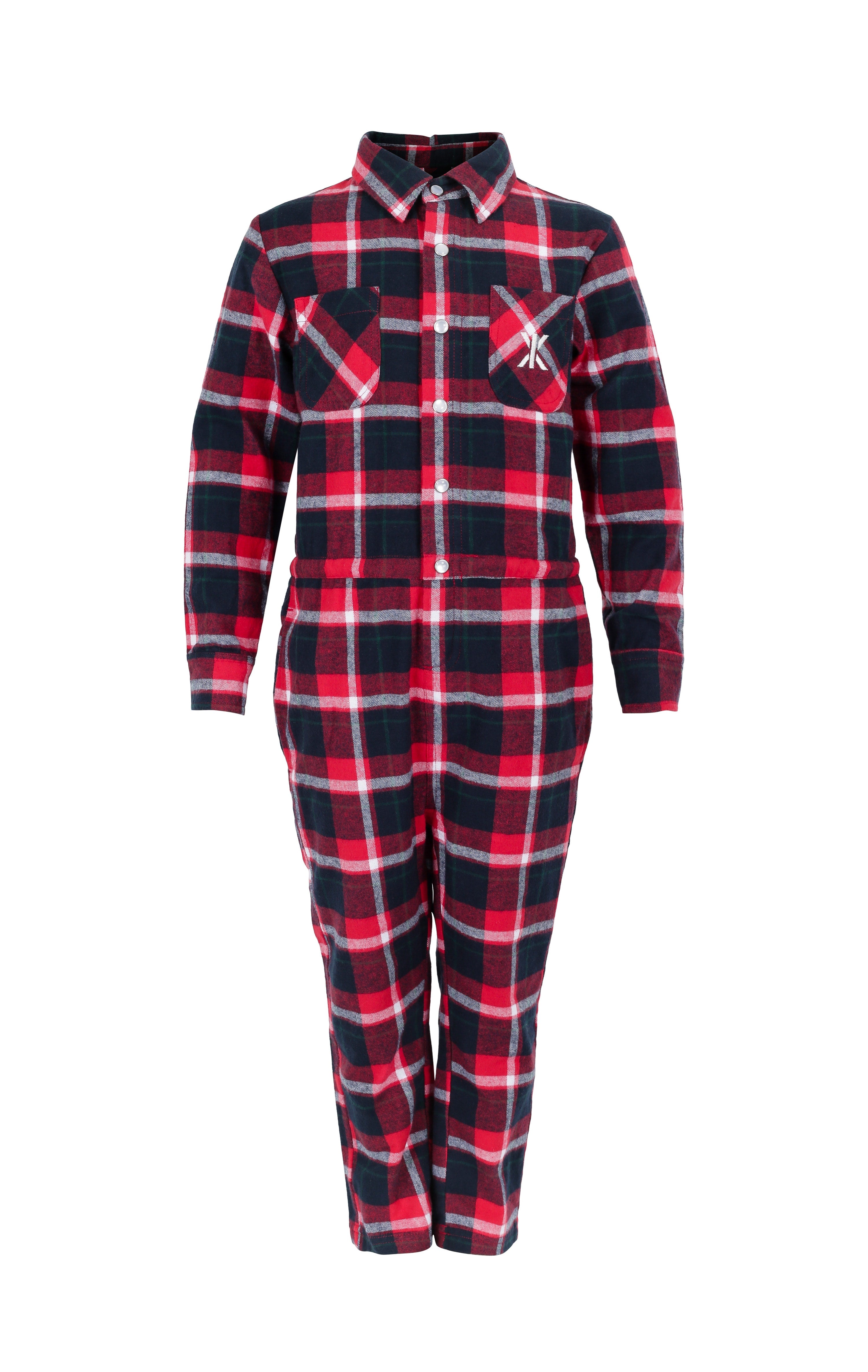 onepiece-check-kids-jumpsuit-overall-rot-schwarz-karo image 1