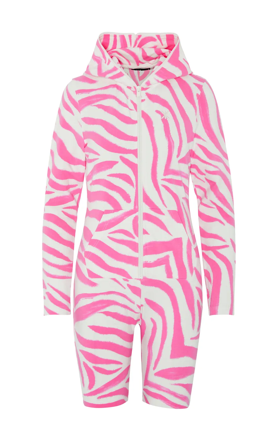 onepiece-zebra-fitted-short-jumpsuit-jumpsuit-pink-zebra image 1