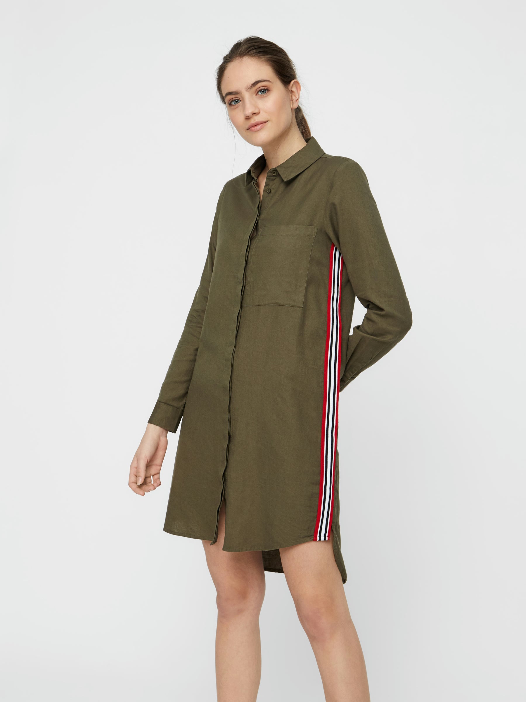 noisy-may-hemdkleid-damen-langarm-knopfleiste-gerade image 2