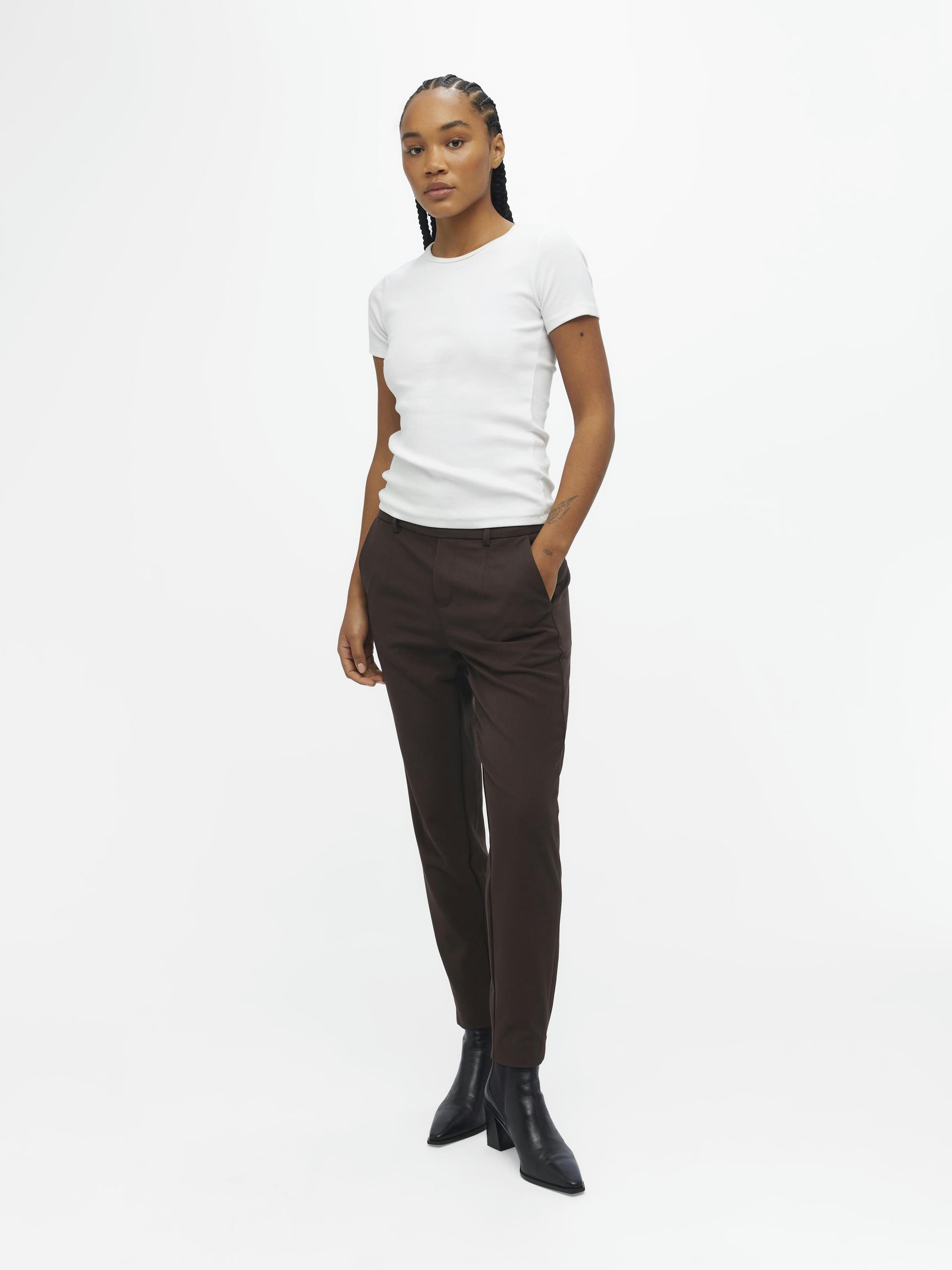 object-objlisa-slim-cropped-stoffhose-mid-waist-stretch-6 image 4