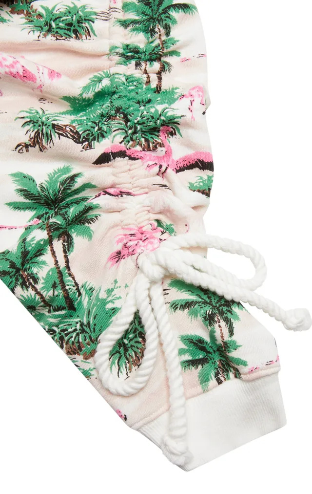 onepiece-flamingo-short-jumpsuit-damen-overall-pink-baumwolle image 1