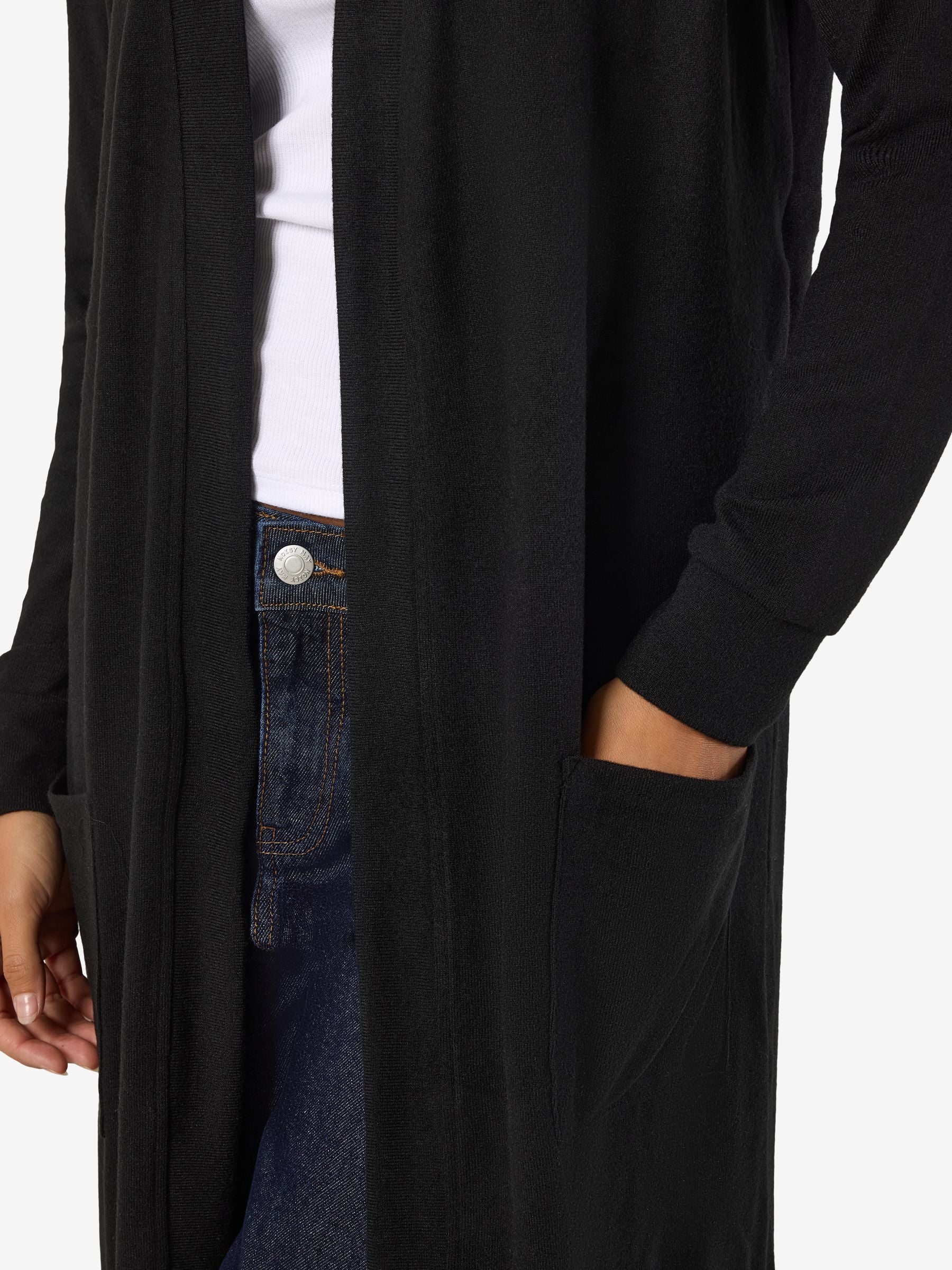 noisy-may-cardigan-damen-lang-offen-mit-taschen-weich image 5