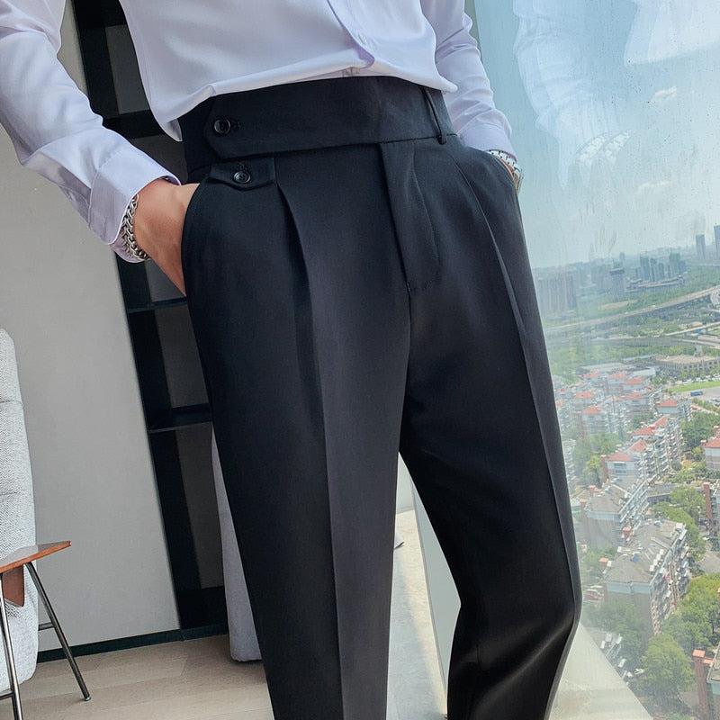 arys-bundfaltenhose-herren-schwarz-32-high-waist image 5