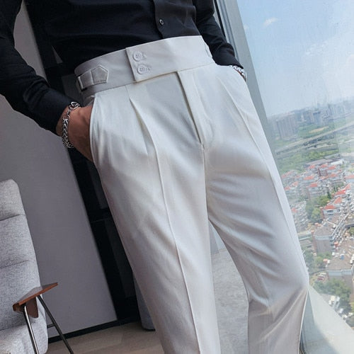 arys-bundfaltenhose-herren-schwarz-32-high-waist image 6