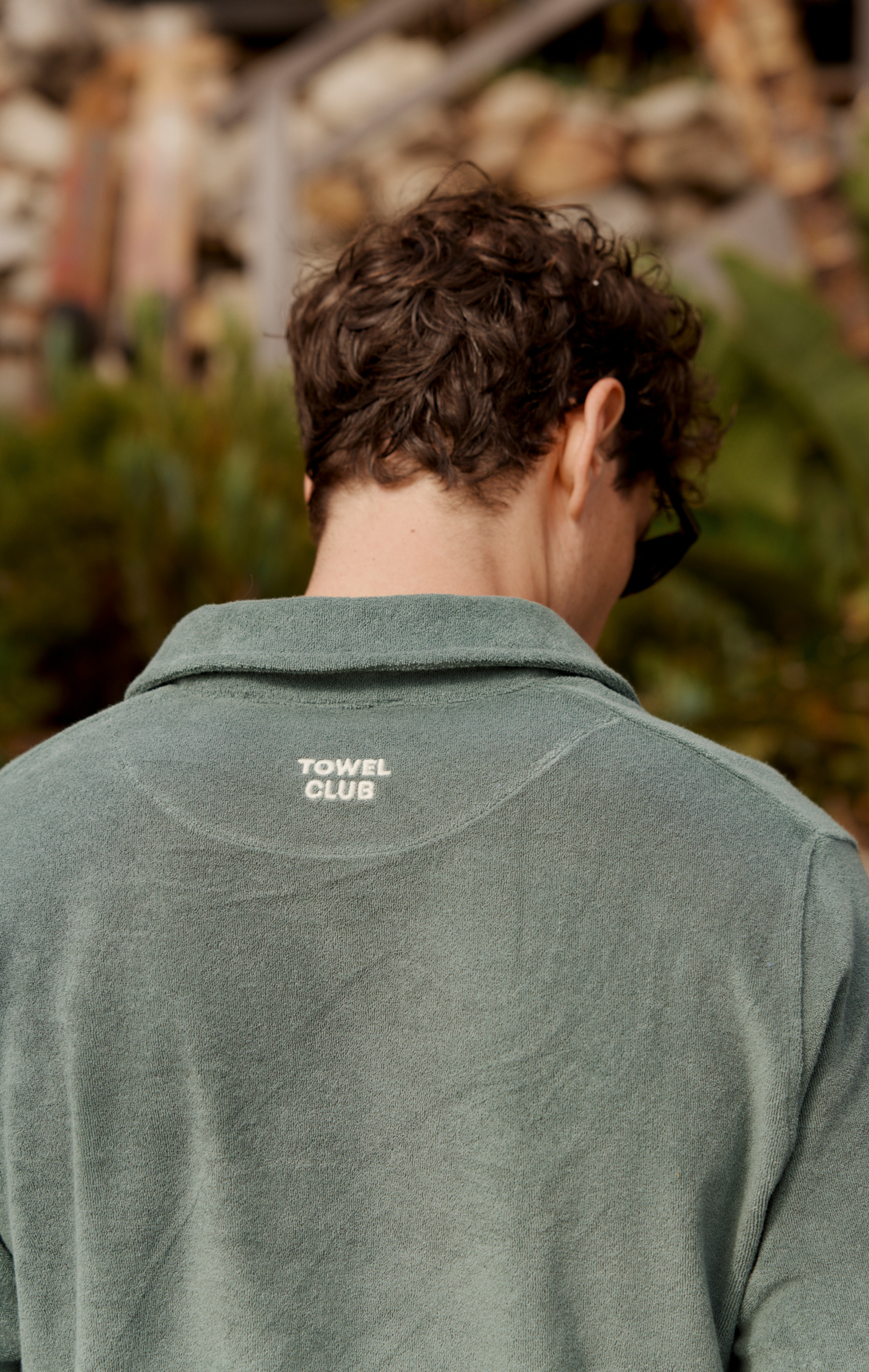 onepiece-towel-club-longsleeve-poloshirt-dusty-green image 6