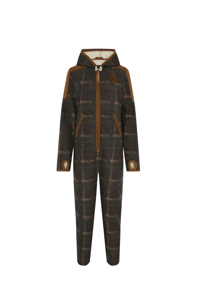 onepiece-good-chill-hunting-kids-jumpsuit-gr-n-kariert image 1