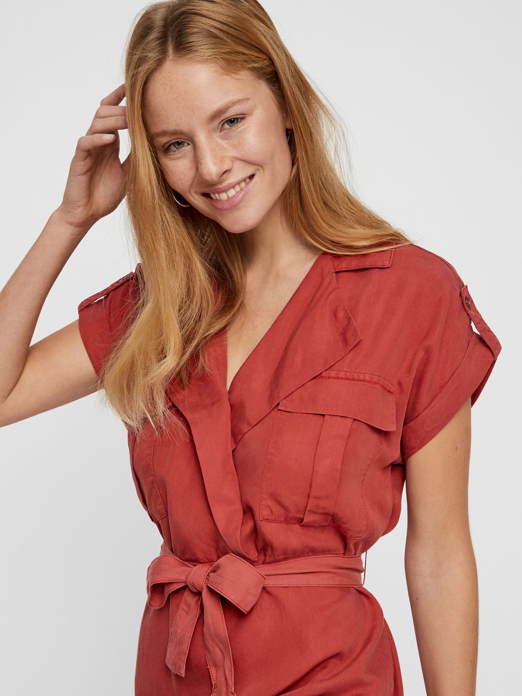 noisy-may-hemdkleid-kurzarm-mit-bindeg-rtel-2 image 5