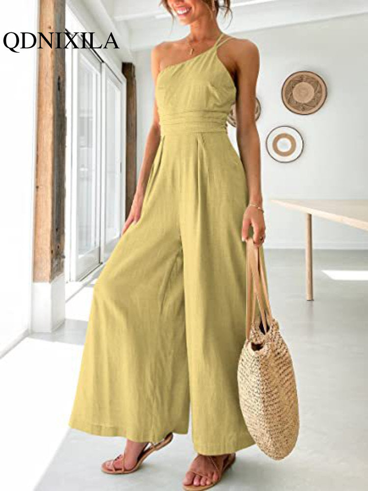 arys-summer-jumpsuit-damen-overall-schwarz-mit-taschen image 1