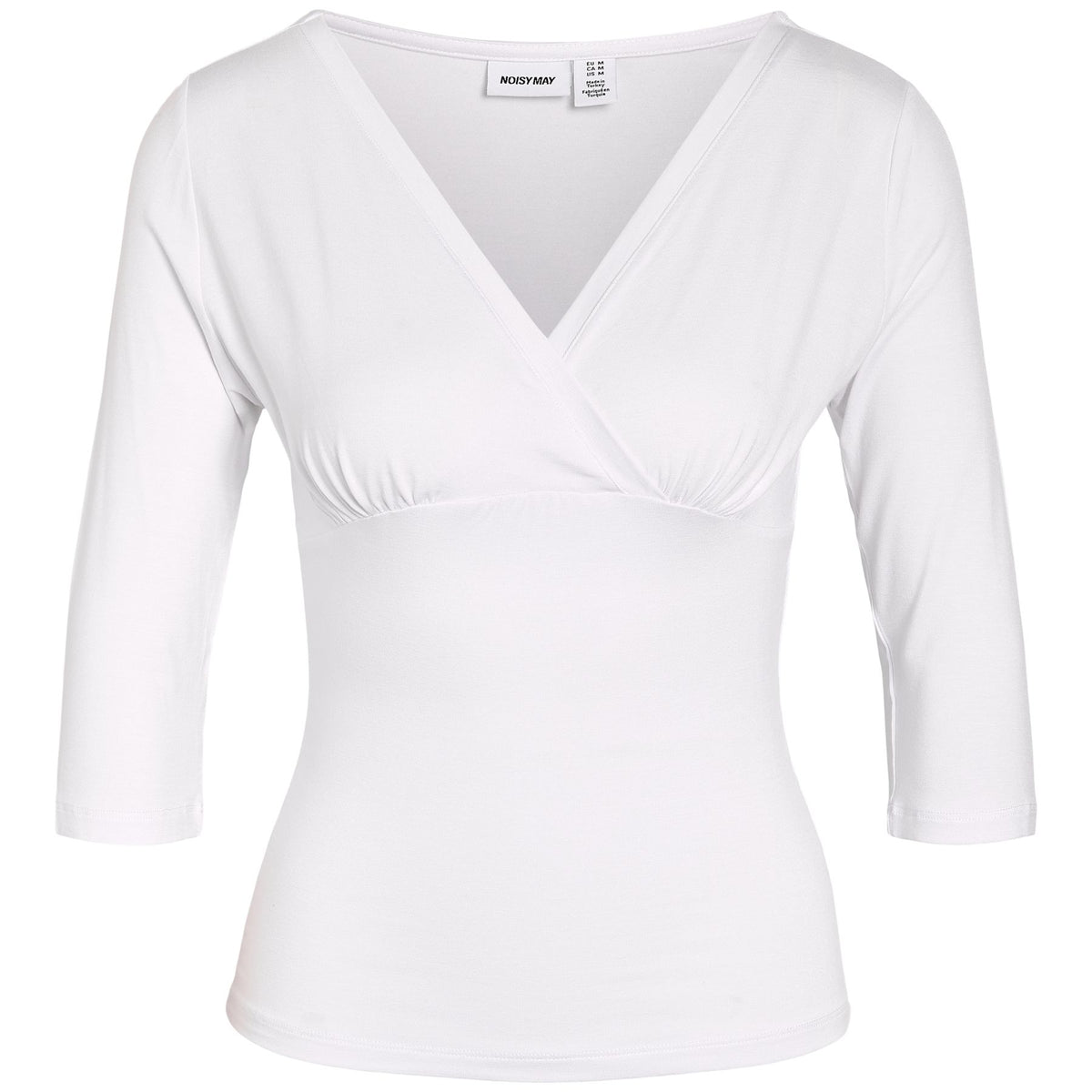 noisy-may-3-4-arm-shirt-v-ausschnitt-wickeloptik-schwarz-damen image 1