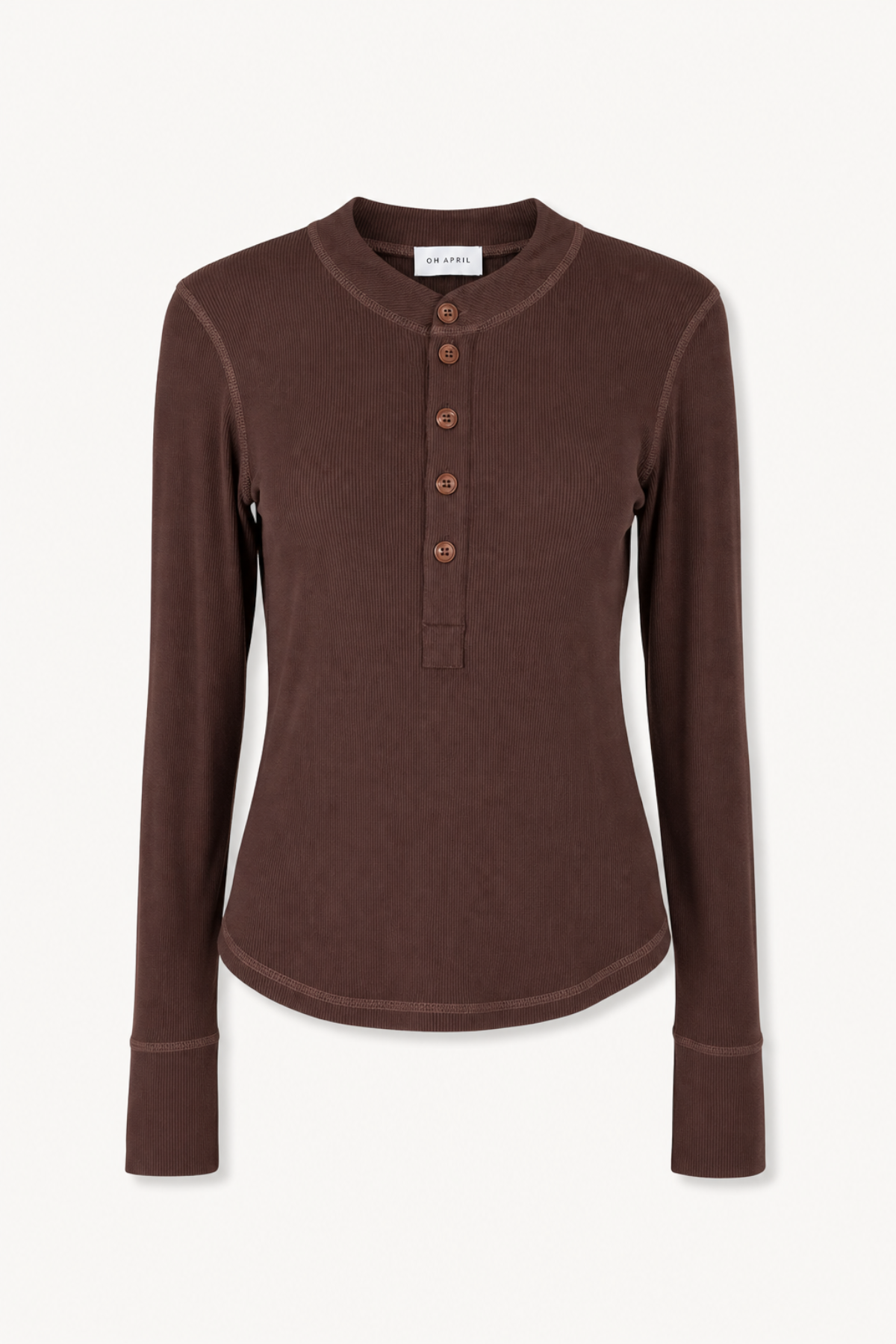 oh-april-maris-slim-fit-longsleeve-dark-brown-modal image 2