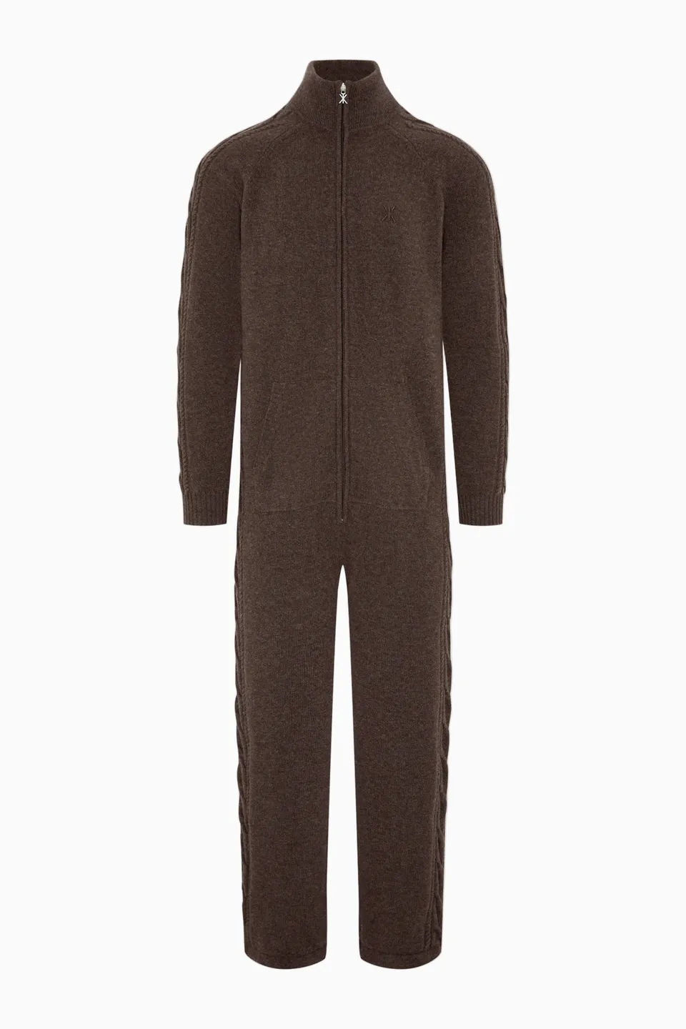 onepiece-cable-lux-cashmere-jumpsuit-braun-wolle image 1