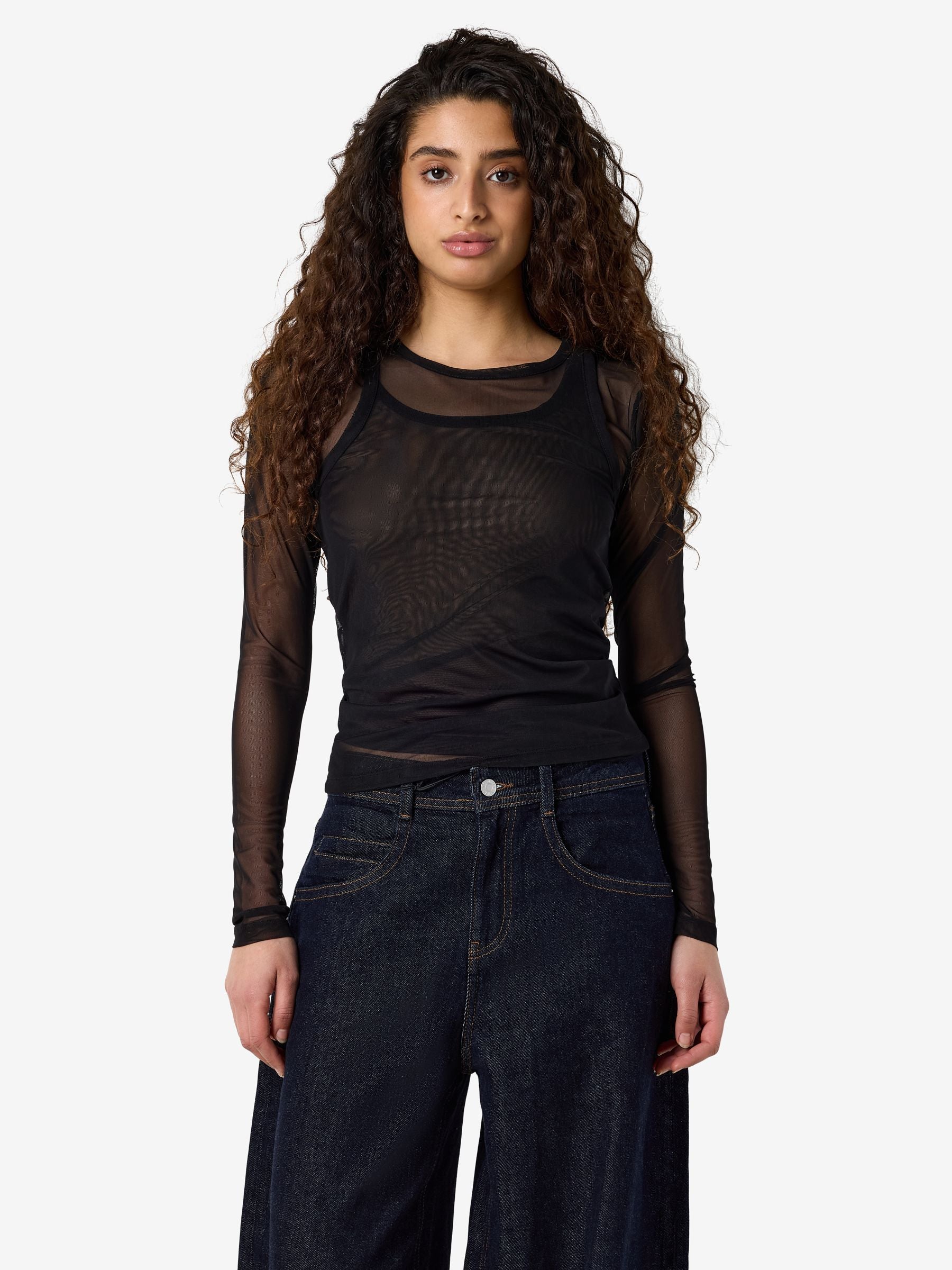 noisy-may-njudith-mesh-top-langarm-doppellagig-tanktop image 2