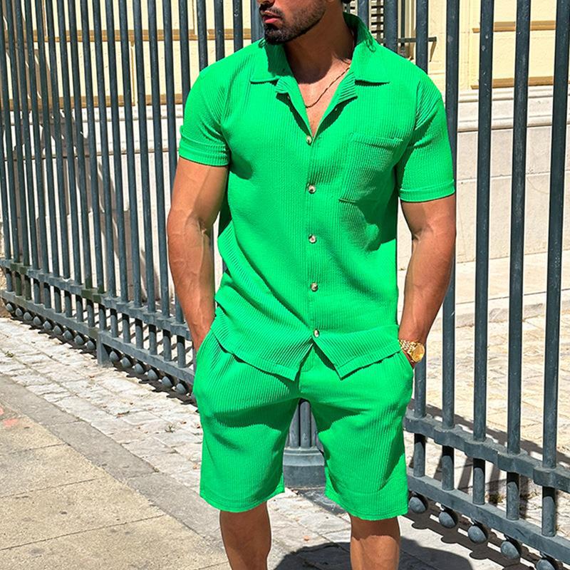 arys-polo-set-herren-schwarz-l-shirt-shorts image 3