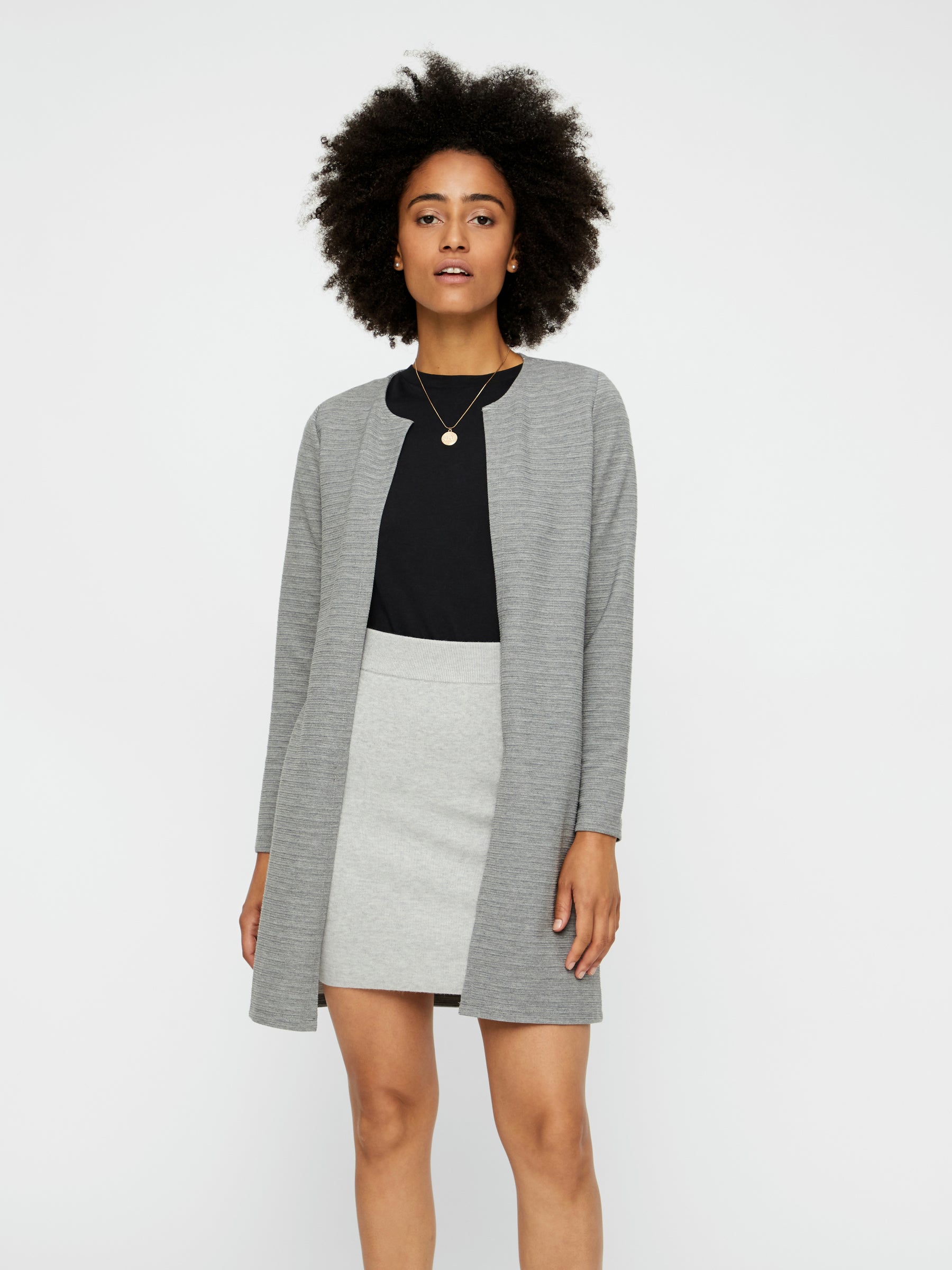 noisy-may-jumpers-langer-cardigan-strickjacke-rundhals-4 image 2