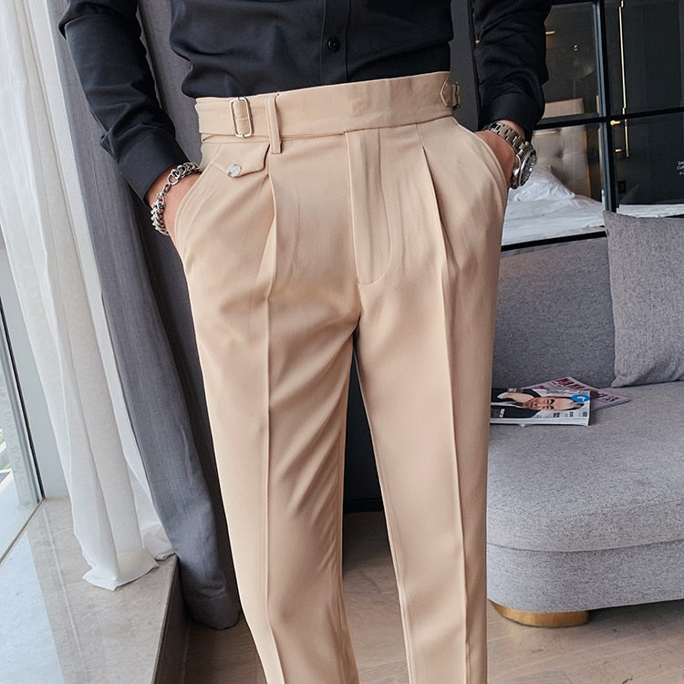 arys-bundfaltenhose-herren-schwarz-32-high-waist image 7