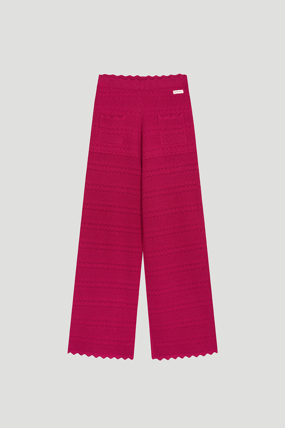 oh-april-aurea-flared-knit-pants-berry-whip-strickhose image 1